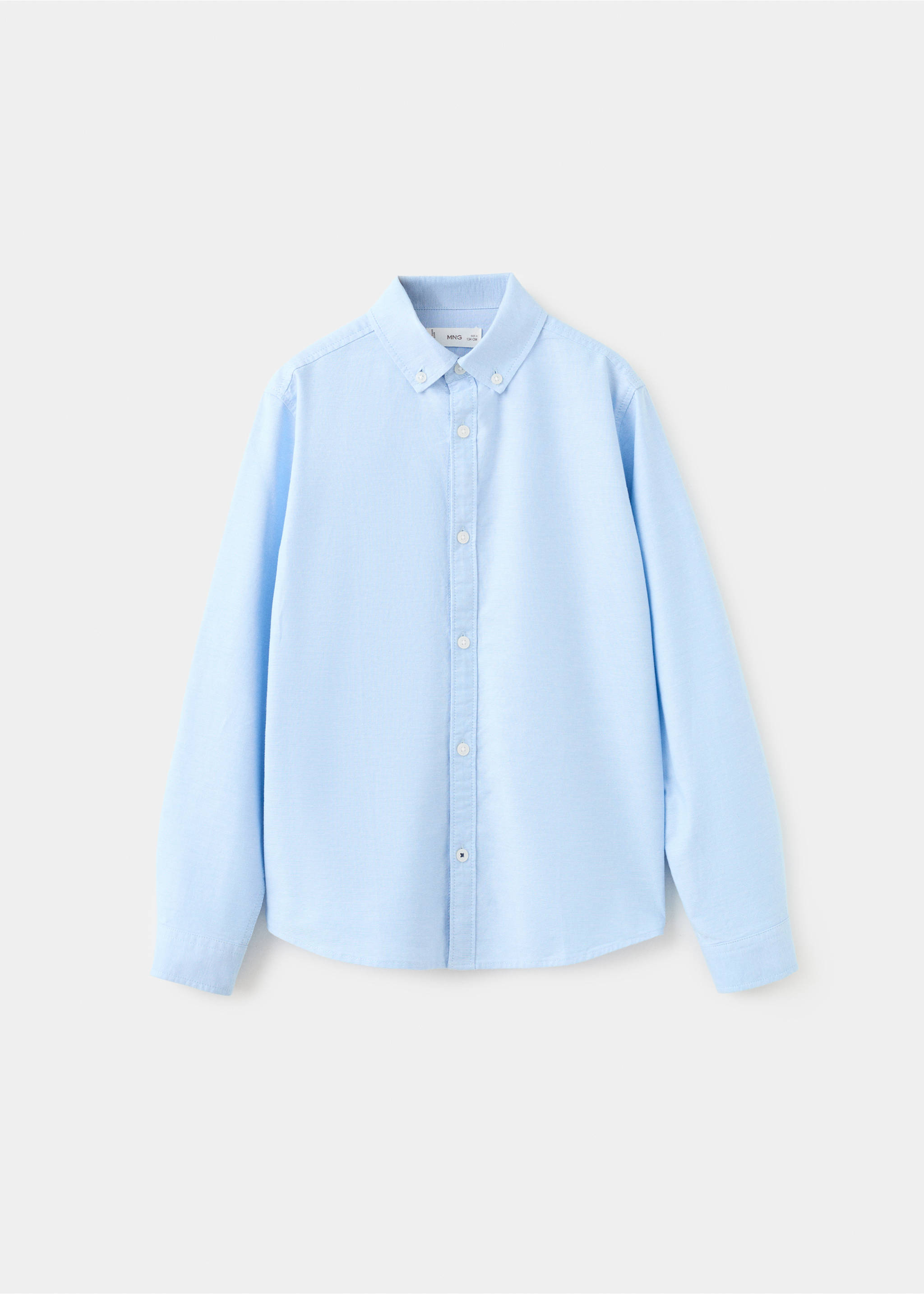 Oxford cotton shirt - Article without model, Sky Blue. Ref: 27061266-00.
