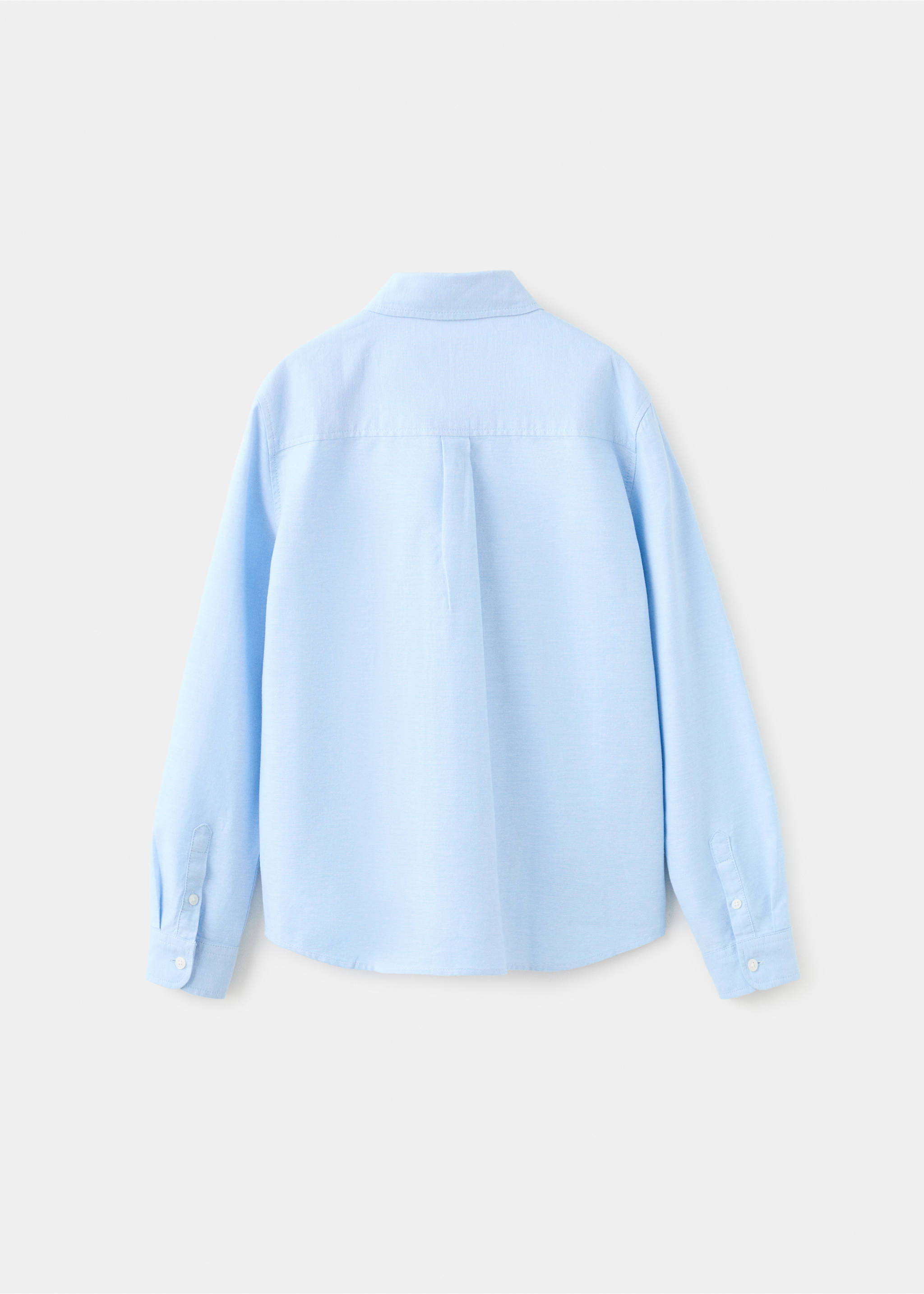 Oxford cotton shirt - Reverse of the article, Sky Blue. Ref: 27061266-00.