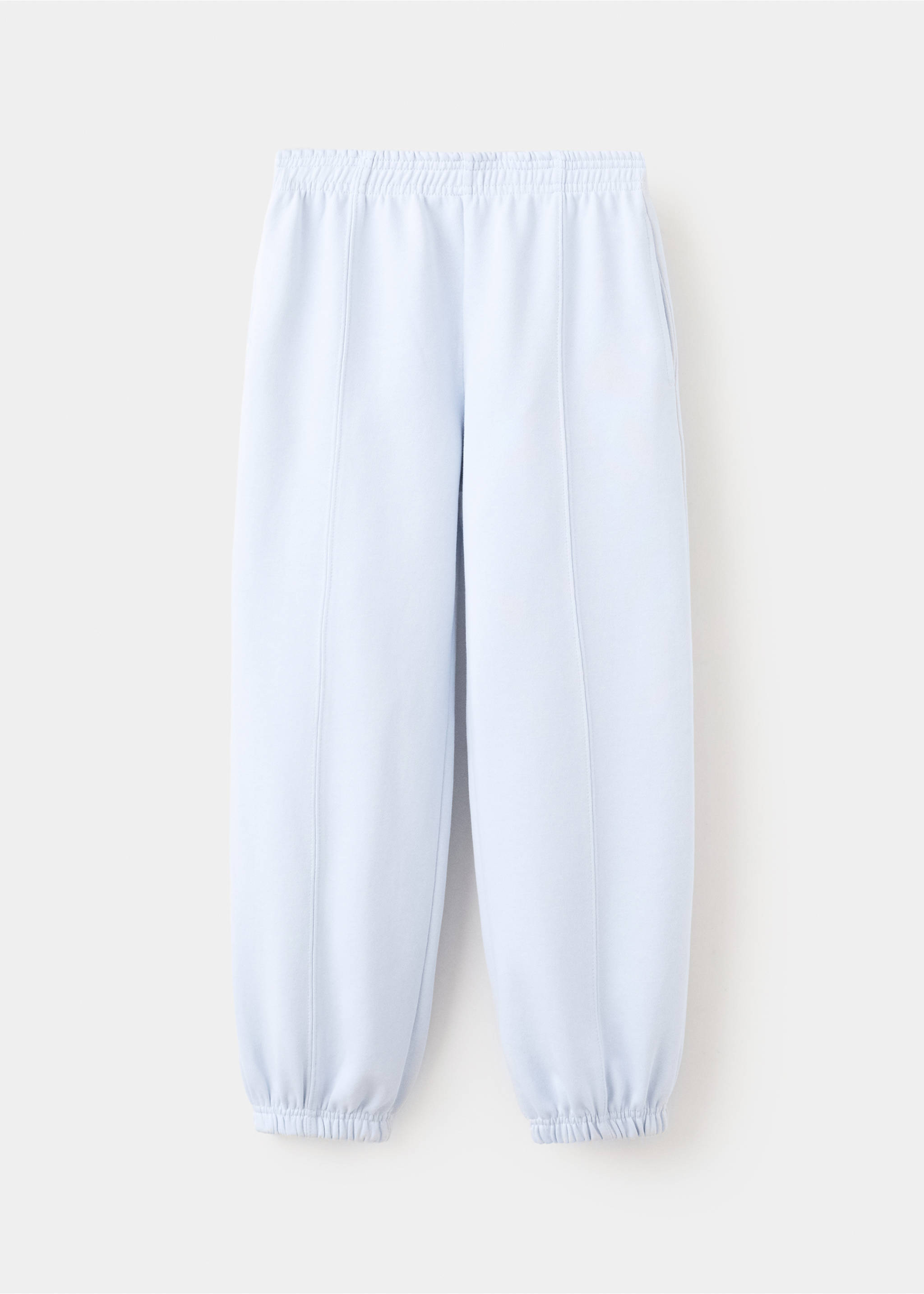 Cotton joggers with elastic waist - Article without model, Sky Blue. Ref: 27061269-00.