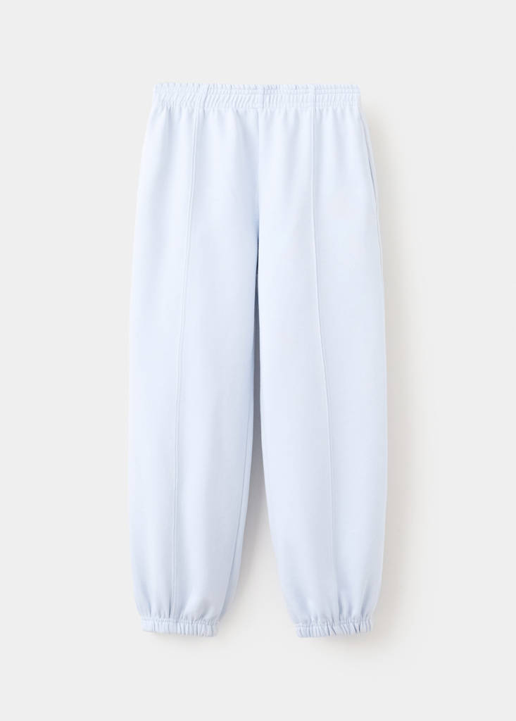 MANGO KIDS - Jogging coton taille élastique bleu ciel - 10 - Fille