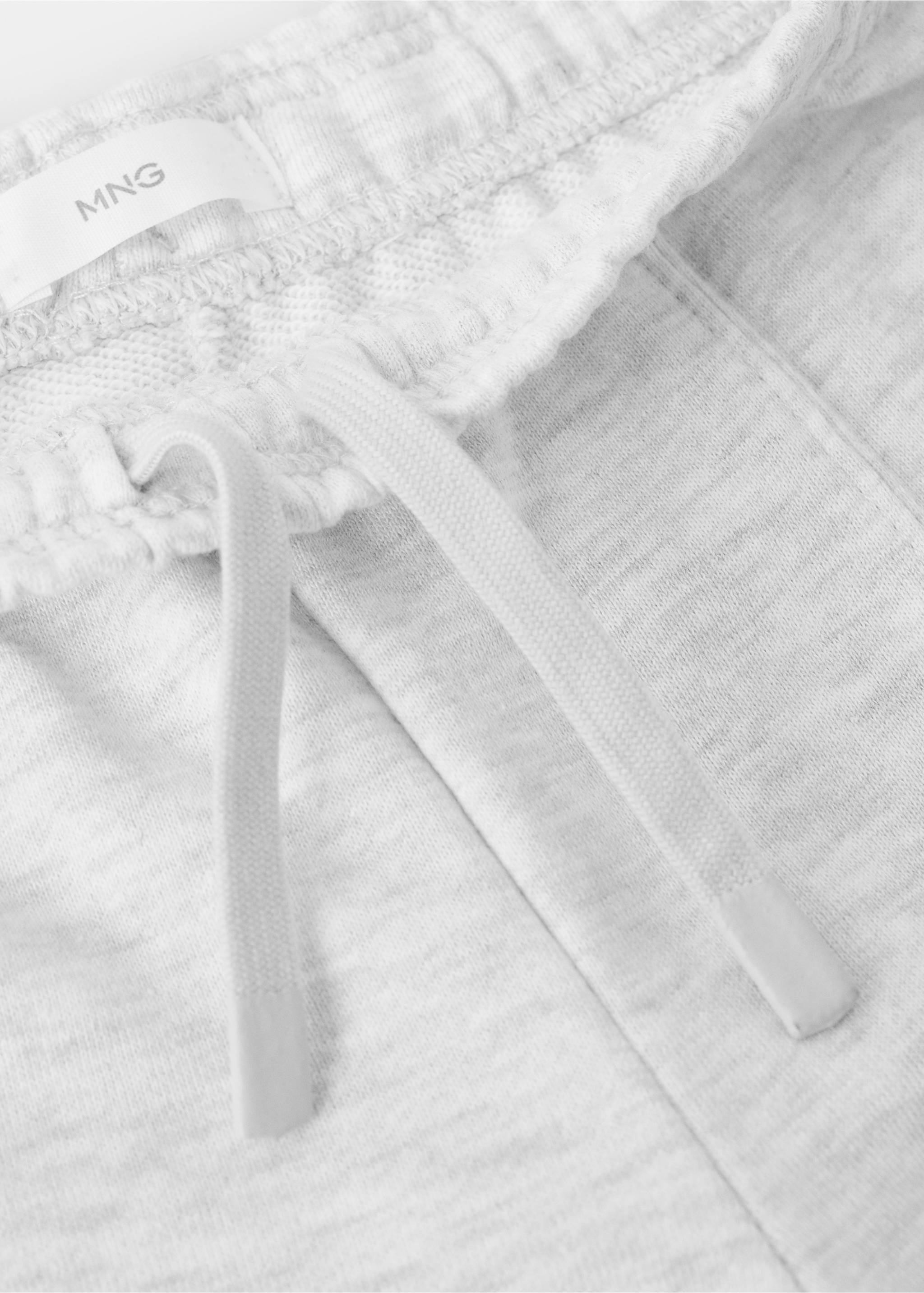 Cotton joggers with elastic waist - Details of the article 0, Light Heather Grey. Ref: 27061269-00.