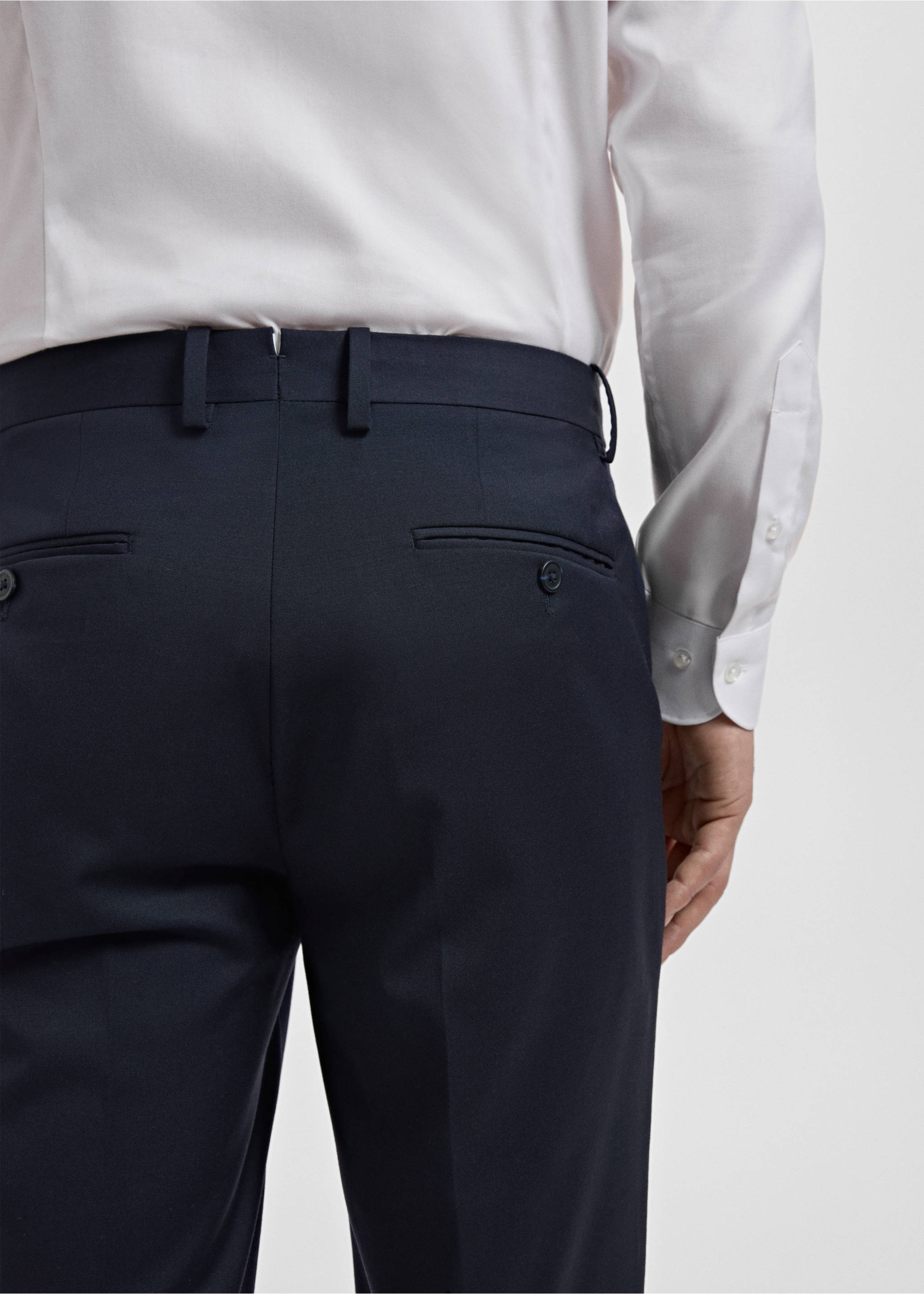 수트 트라우저 튜린 100% 울 - 상품 내역: 6, 네이비. Ref: 27061270-00.