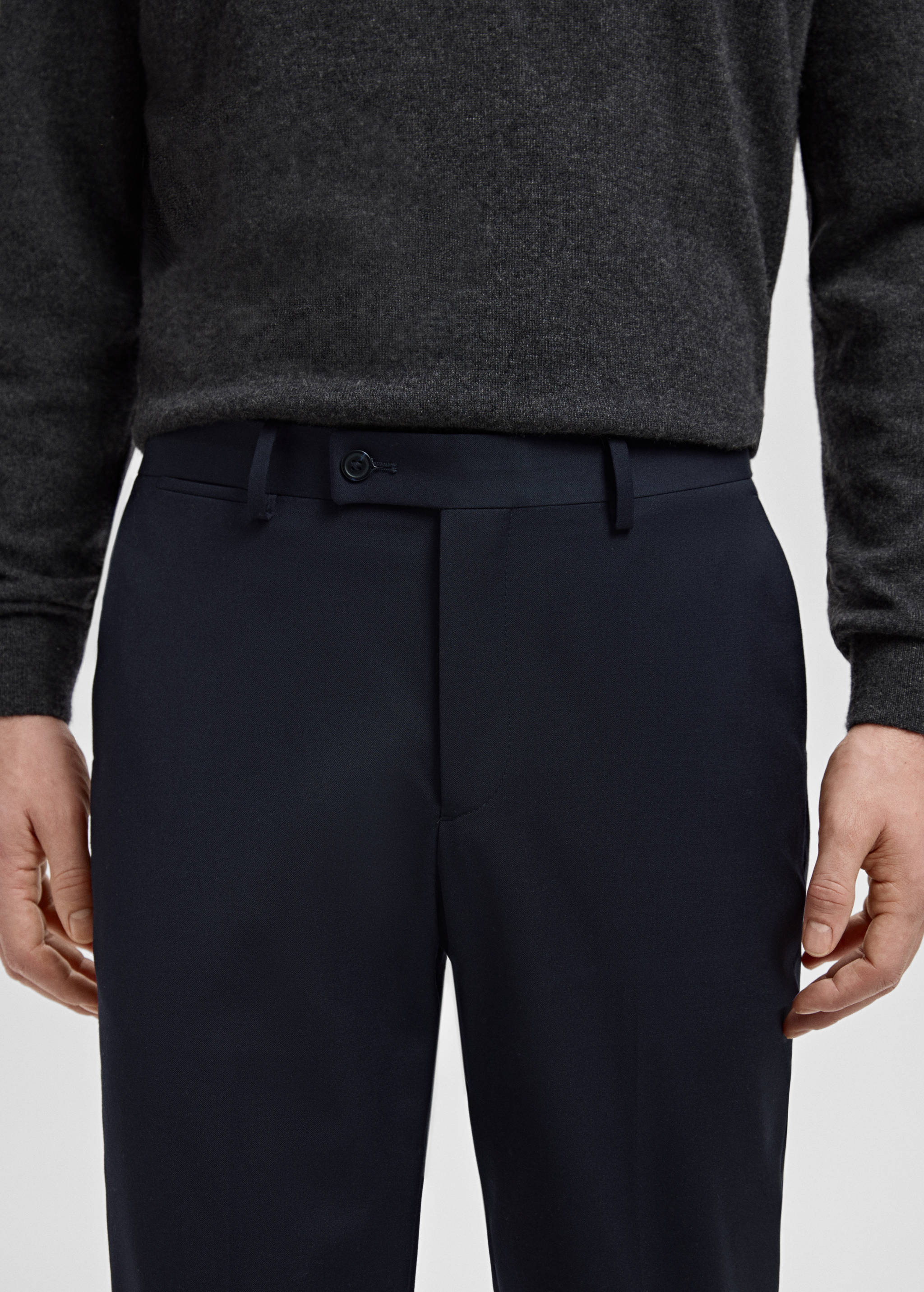 都灵100%羊毛西装裤 - null