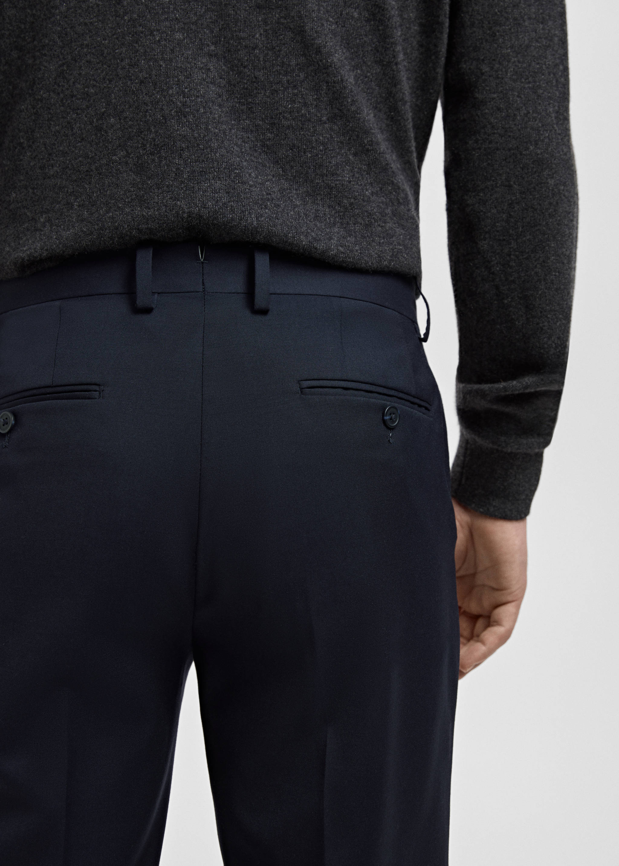 都灵100%羊毛西装裤 - null