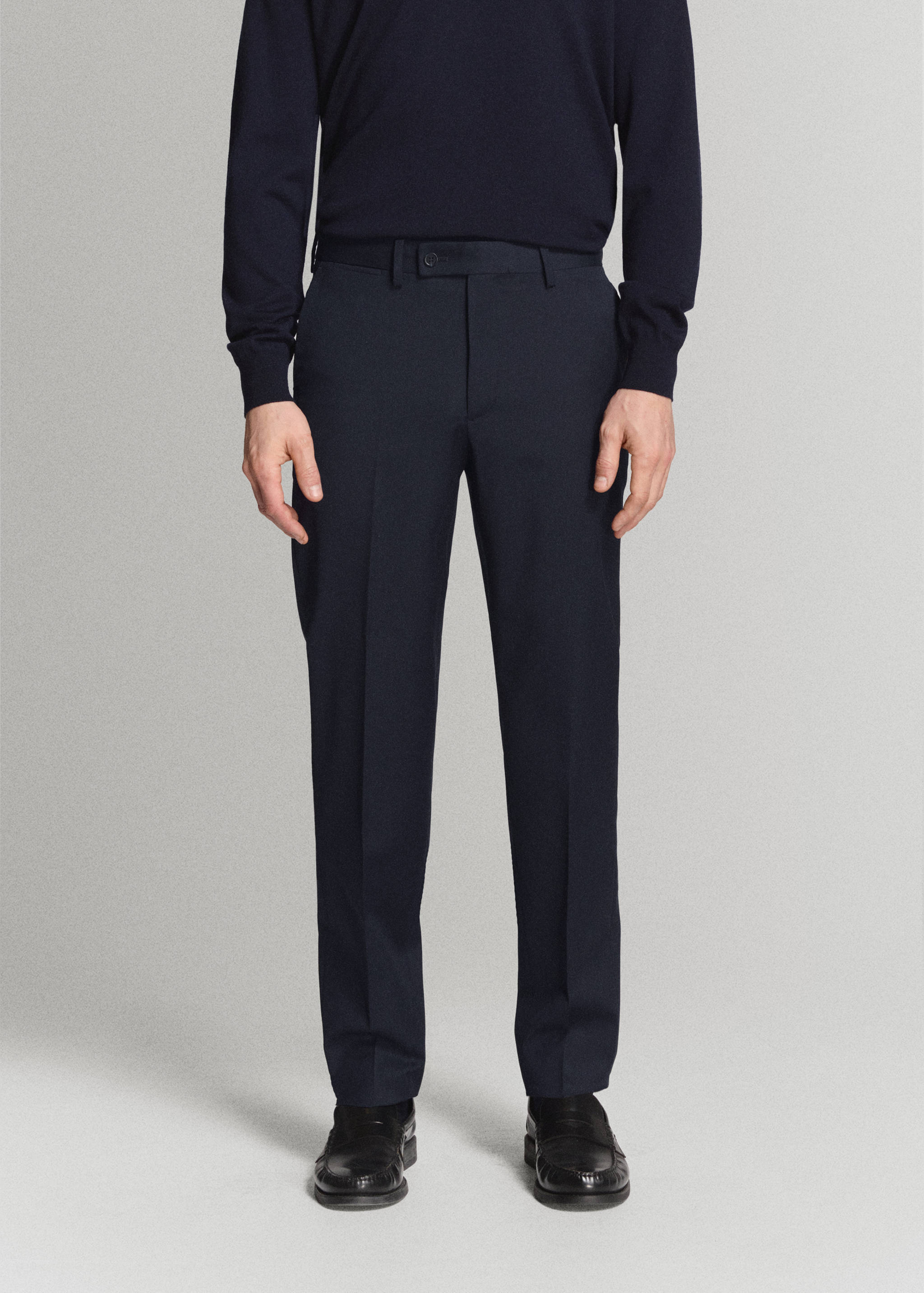 Turin 100% wool suit trousers - Medium plane