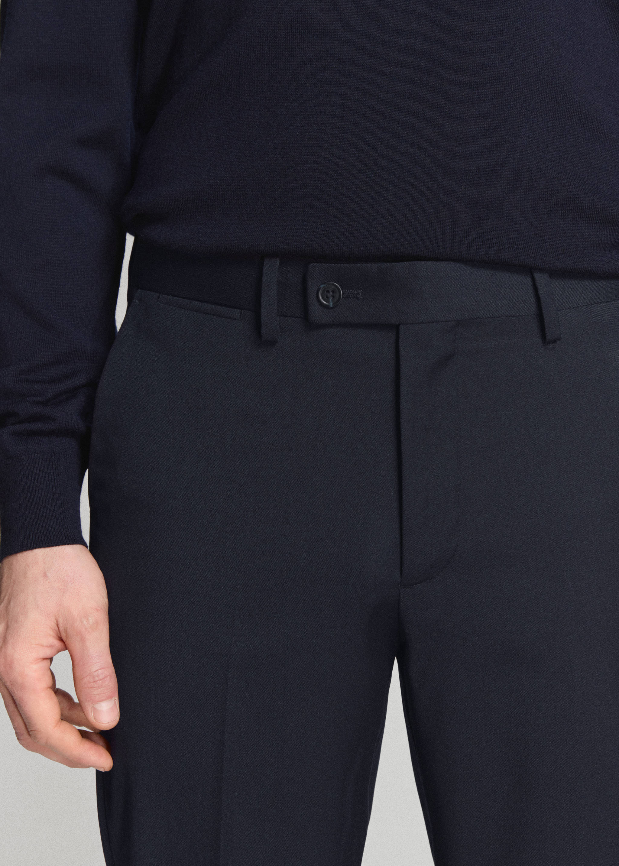 Turin 100% wool suit trousers - Details of the article 1
