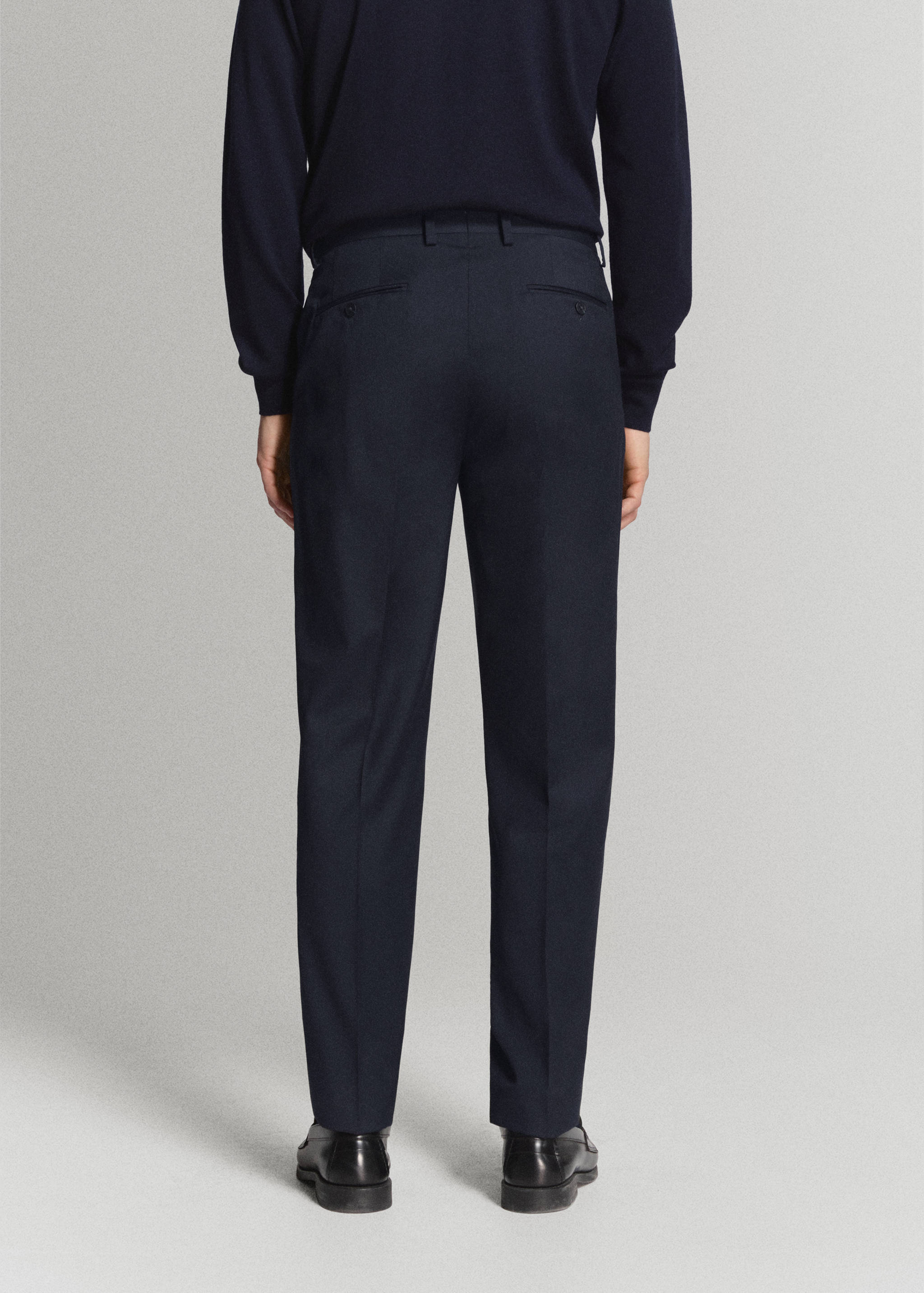 Turin 100% wool suit trousers - Reverse of the article