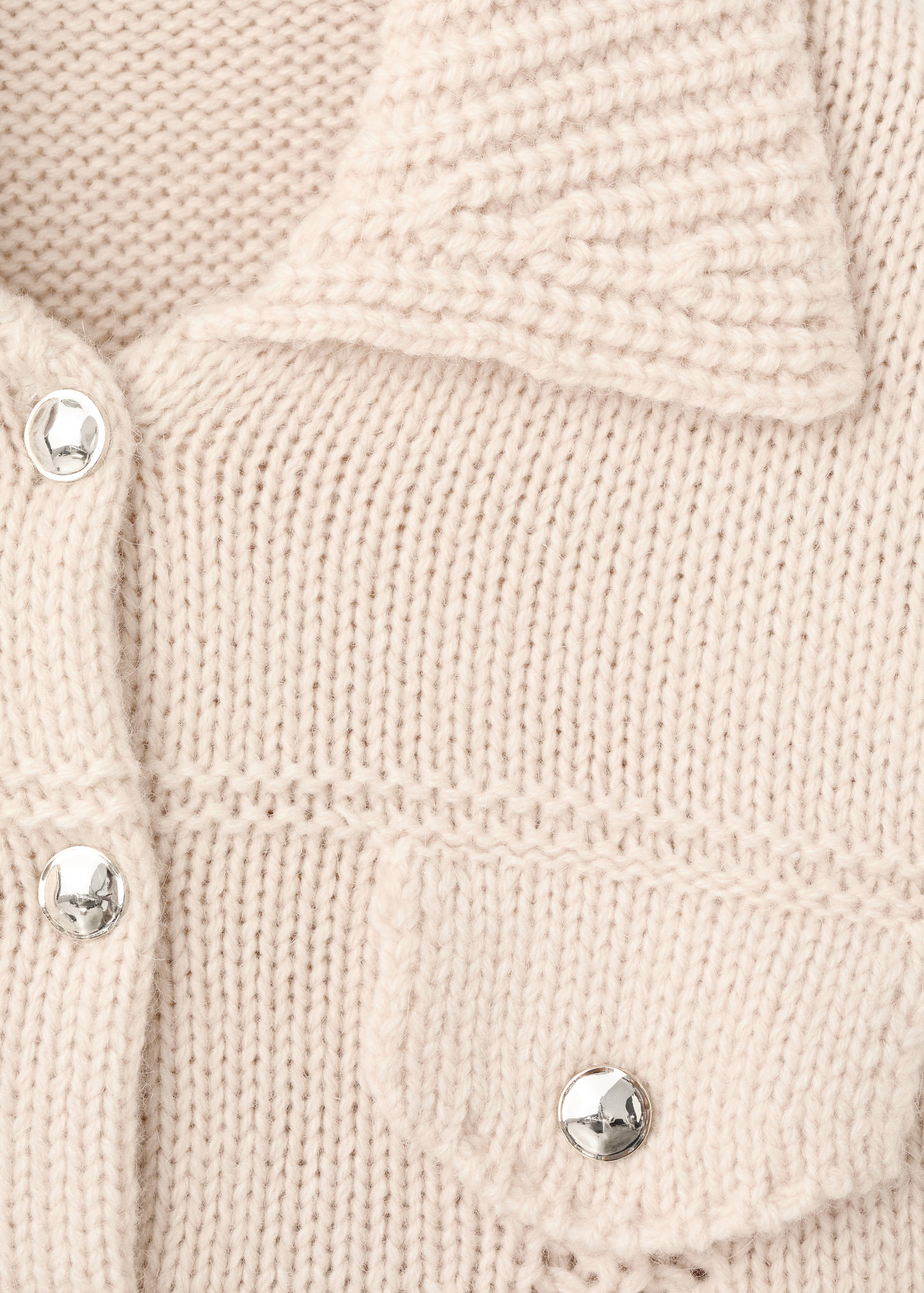 Knitted jacket with polo collar - Details of the article 8