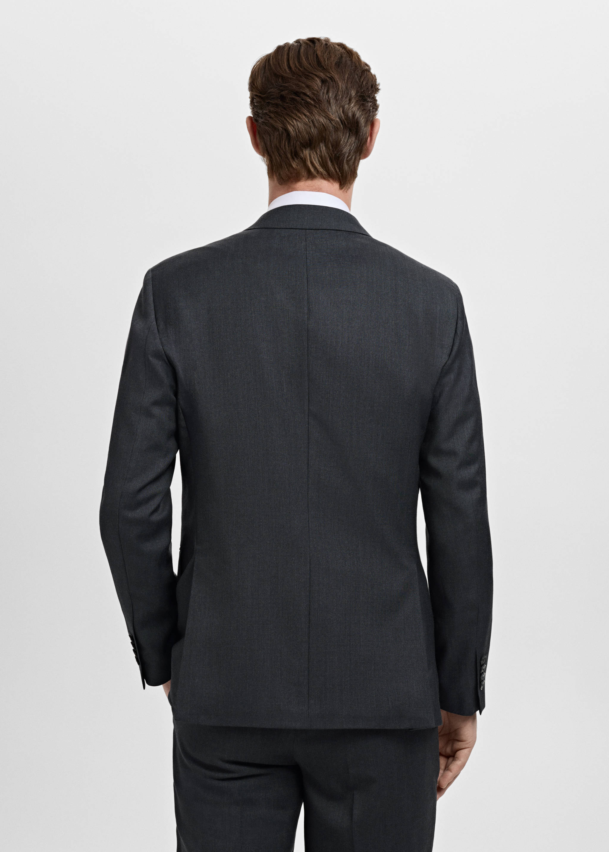 Turin 100% wool double-breasted suit jacket - Reverse of the article