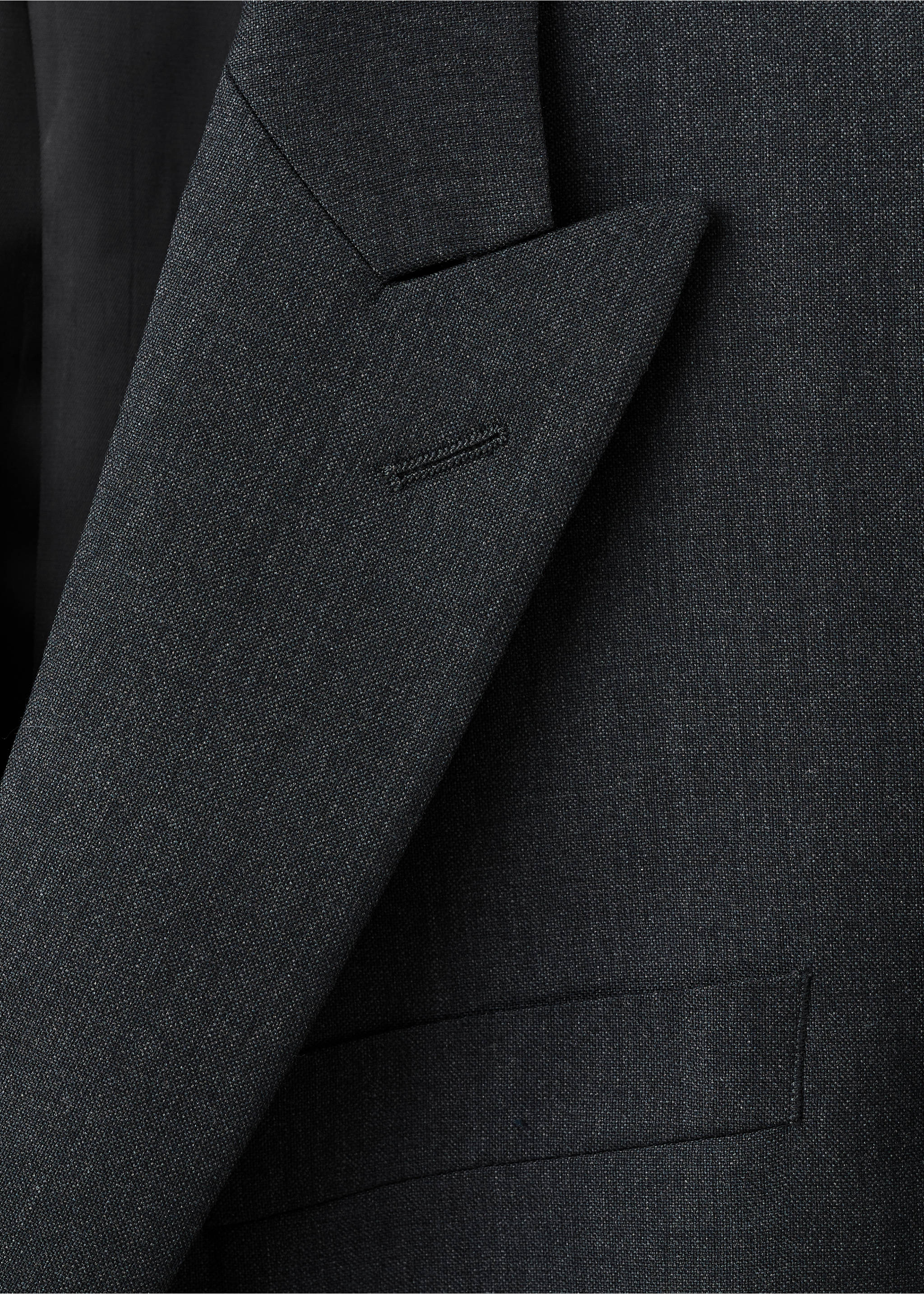 Turin 100% wool double-breasted suit jacket - Details of the article 8, Grey. Ref: 27061272-00.
