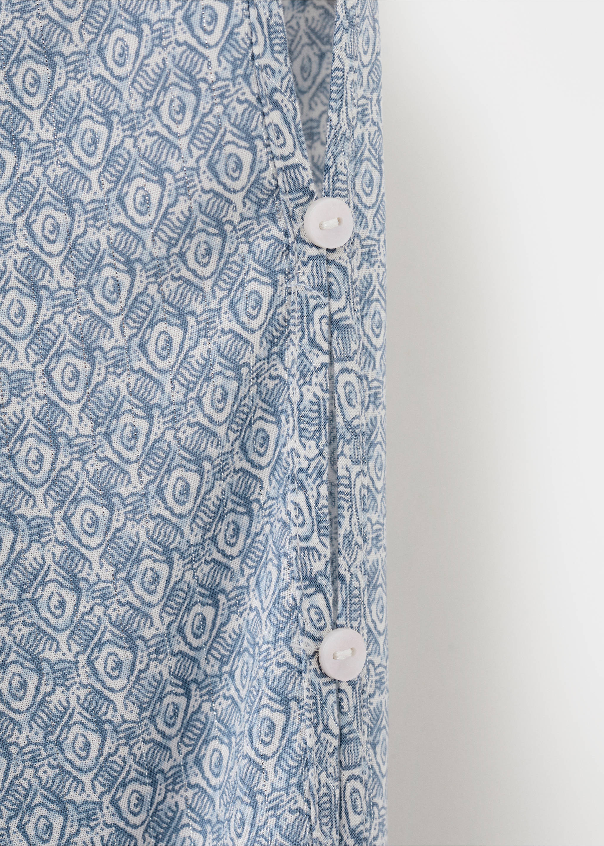 Vestit estampat cut out lúrex - Detall de l'article 8, Blau cel. Ref: 27061273-00.