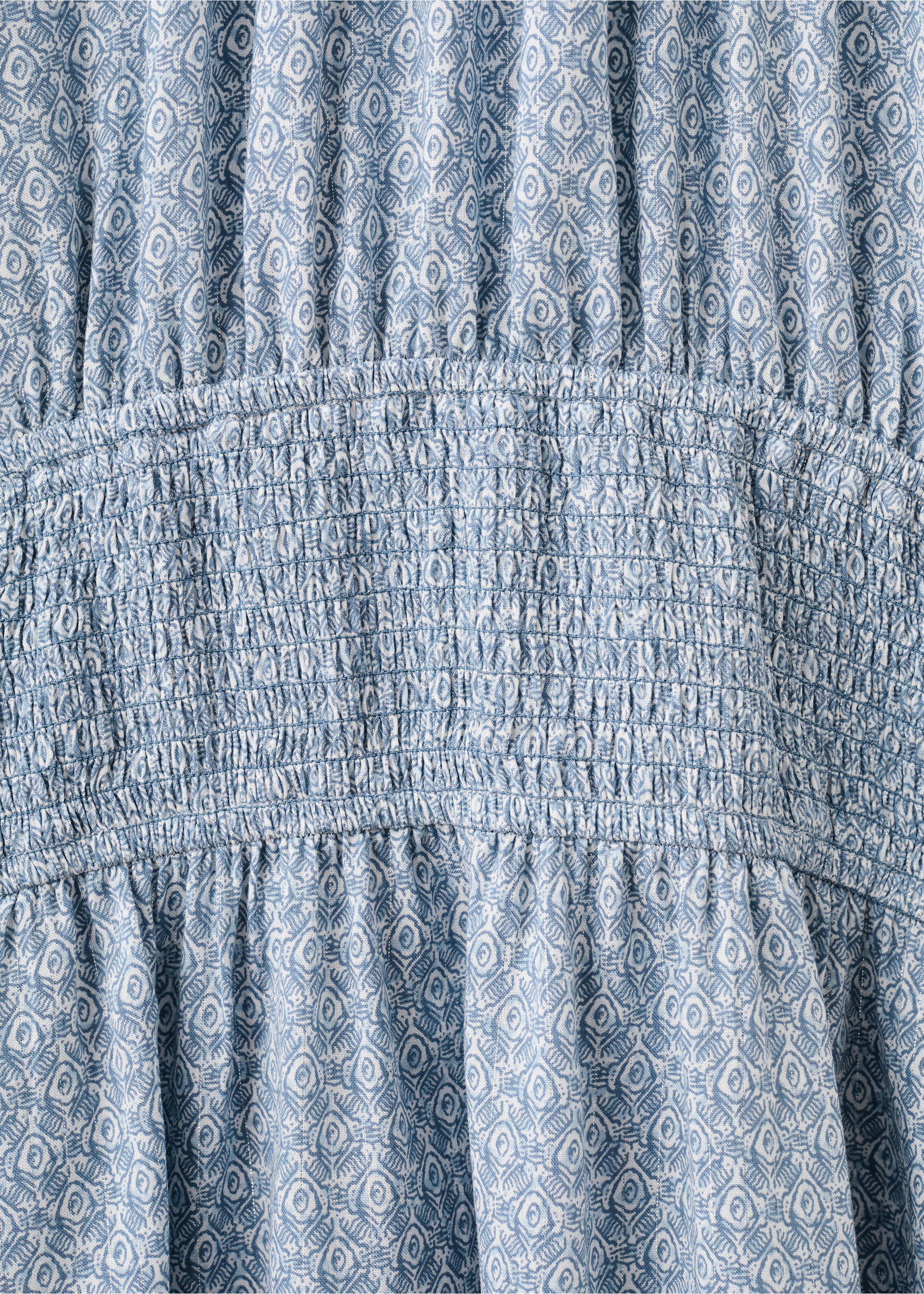 Vestit estampat cut out lúrex - Detall de l'article 0, Blau cel. Ref: 27061273-00.