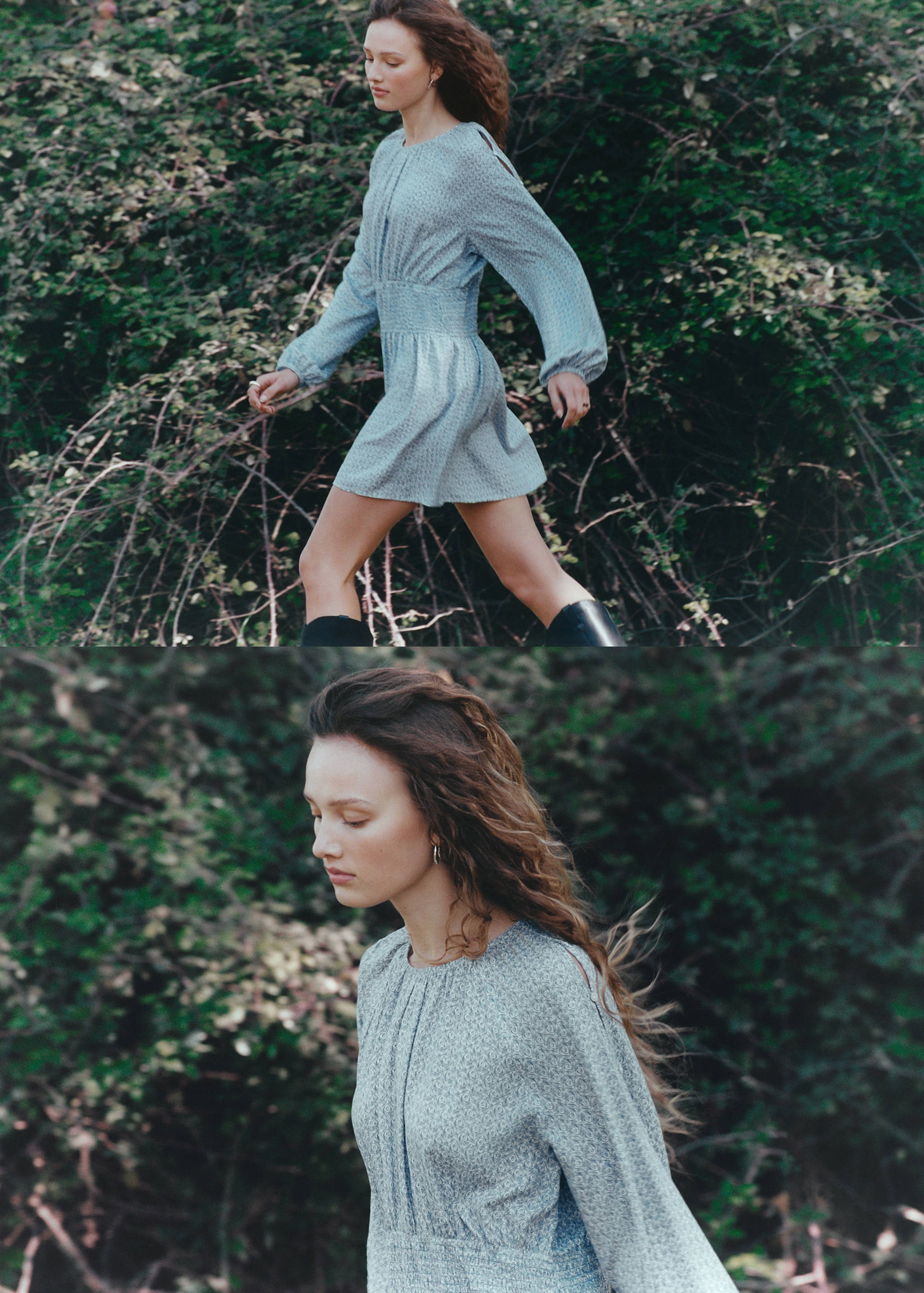 Lurex cut-out print dress - Details of the article 5