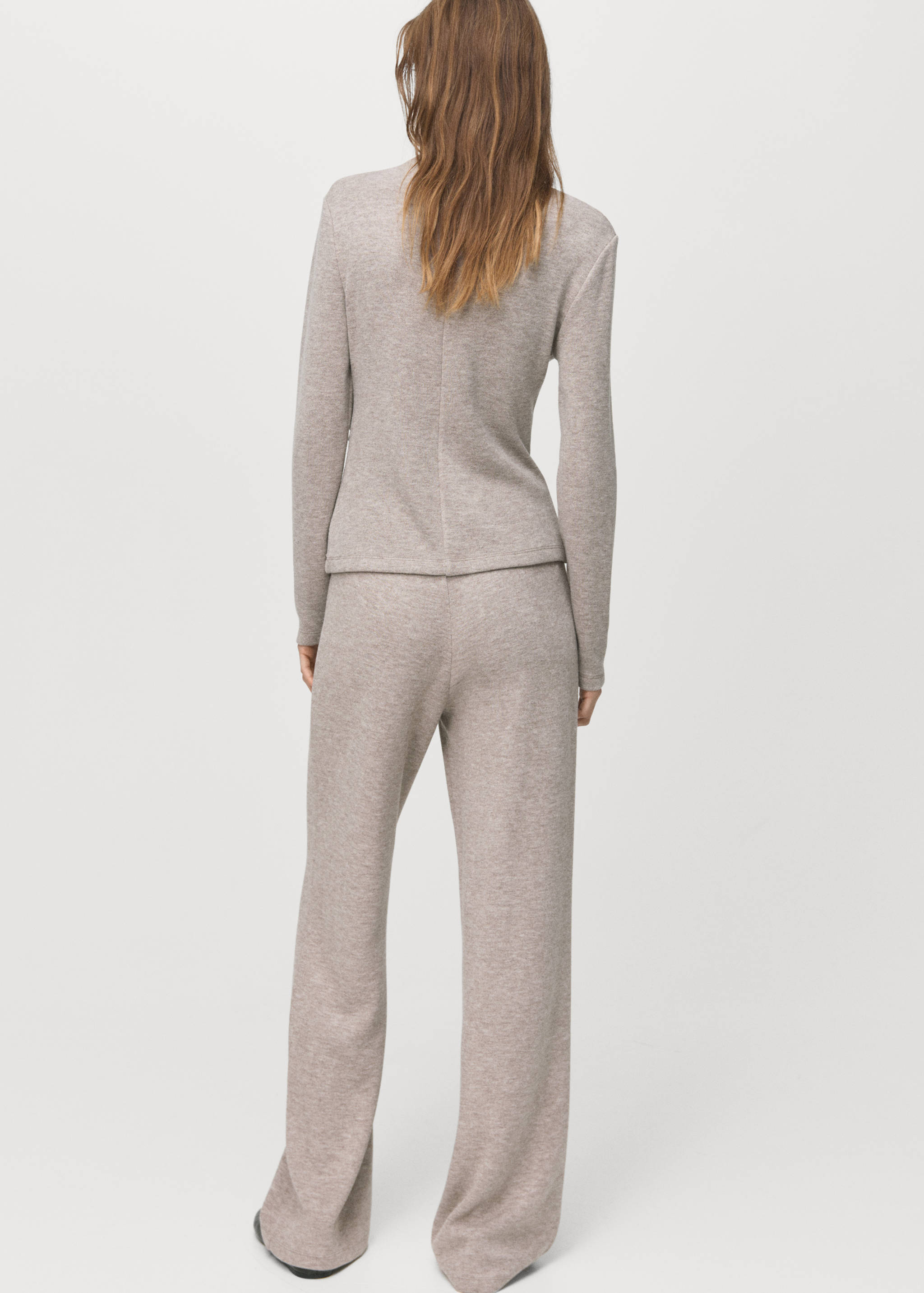 松紧腰身直筒裤 - null