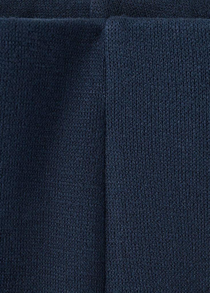 Straight-fit trousers with elastic waist — Navy