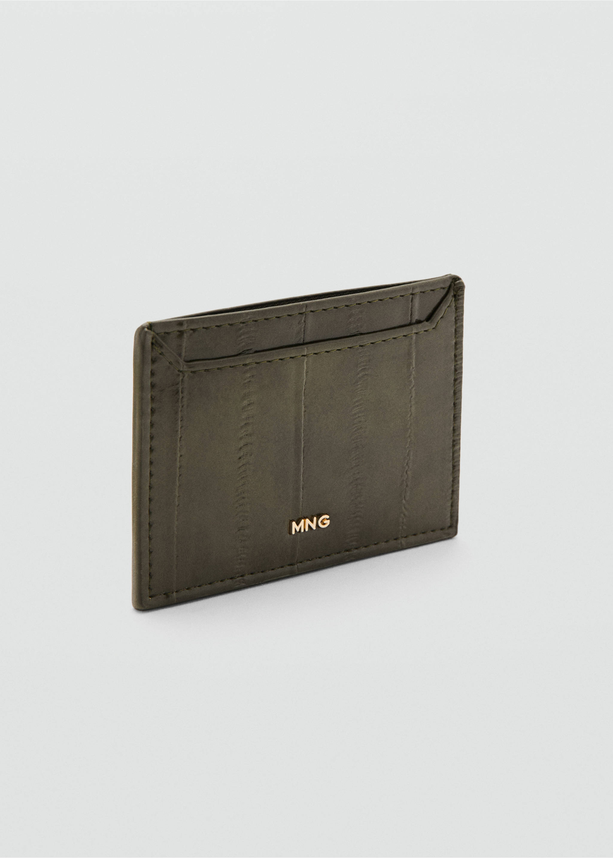 Texture card holder - Medium plane, Khaki. Ref: 27061275-00.