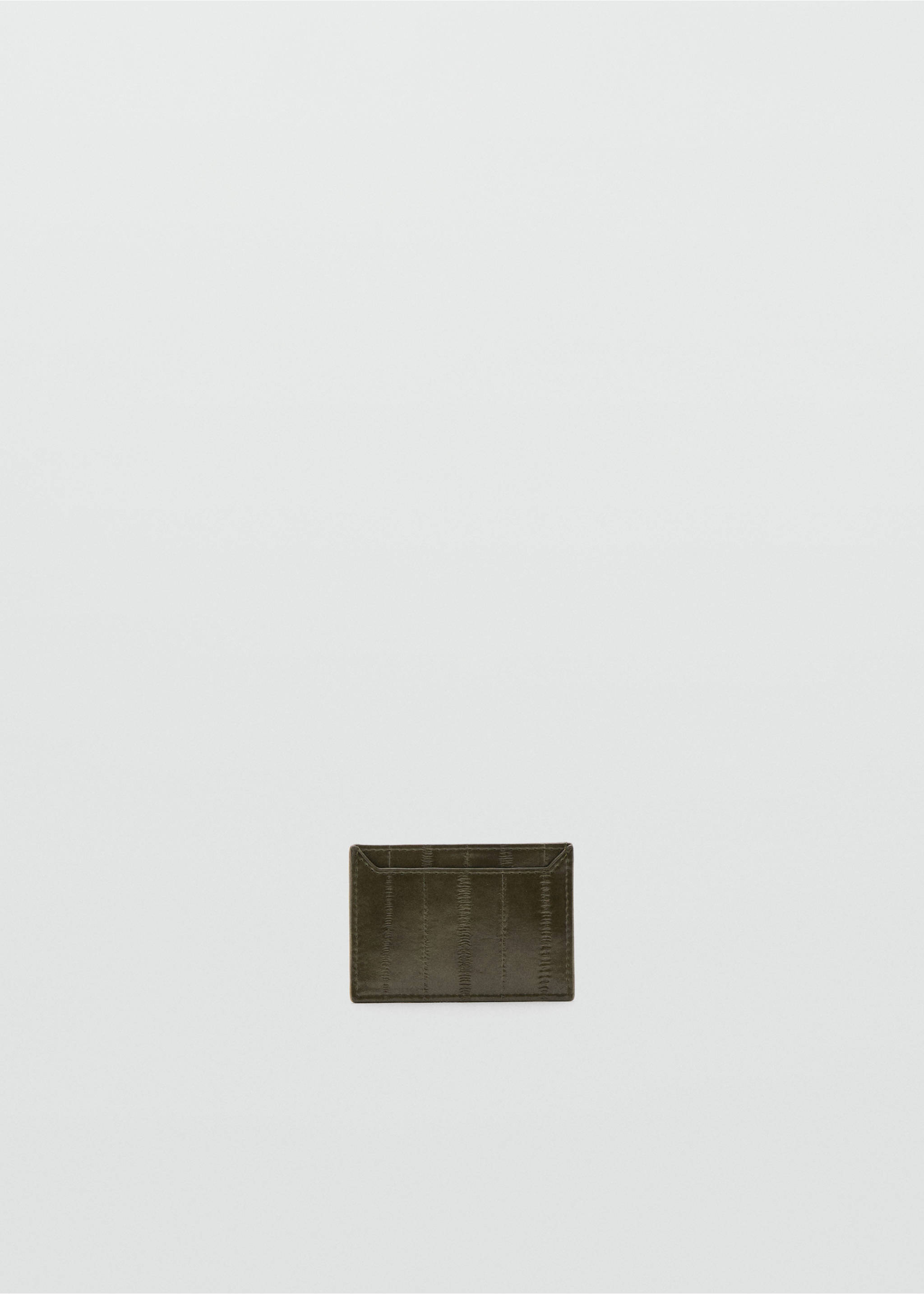Texture card holder - Details of the article 1, Khaki. Ref: 27061275-00.