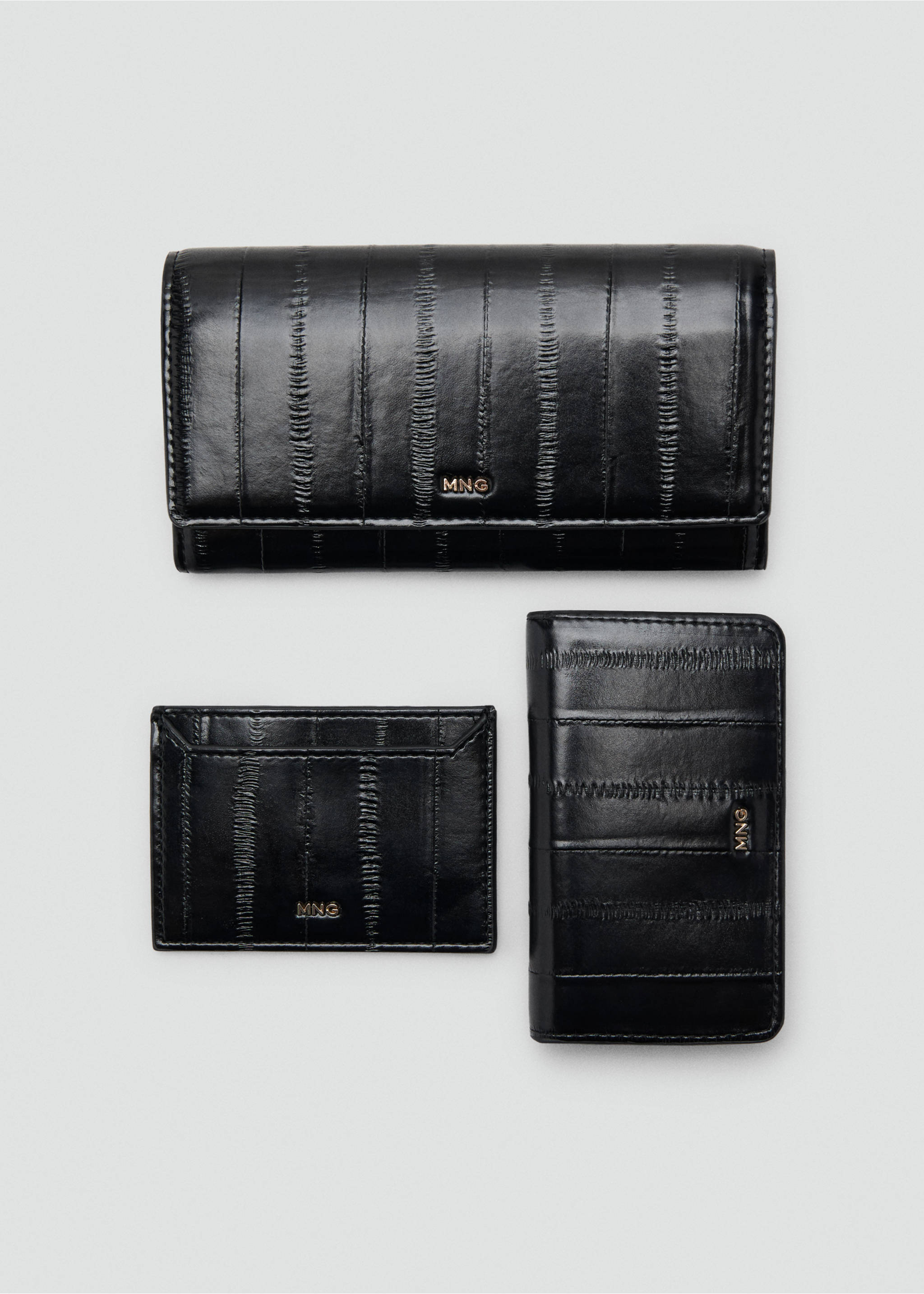 Texture card holder - Details of the article 3, Black. Ref: 27061275-00.