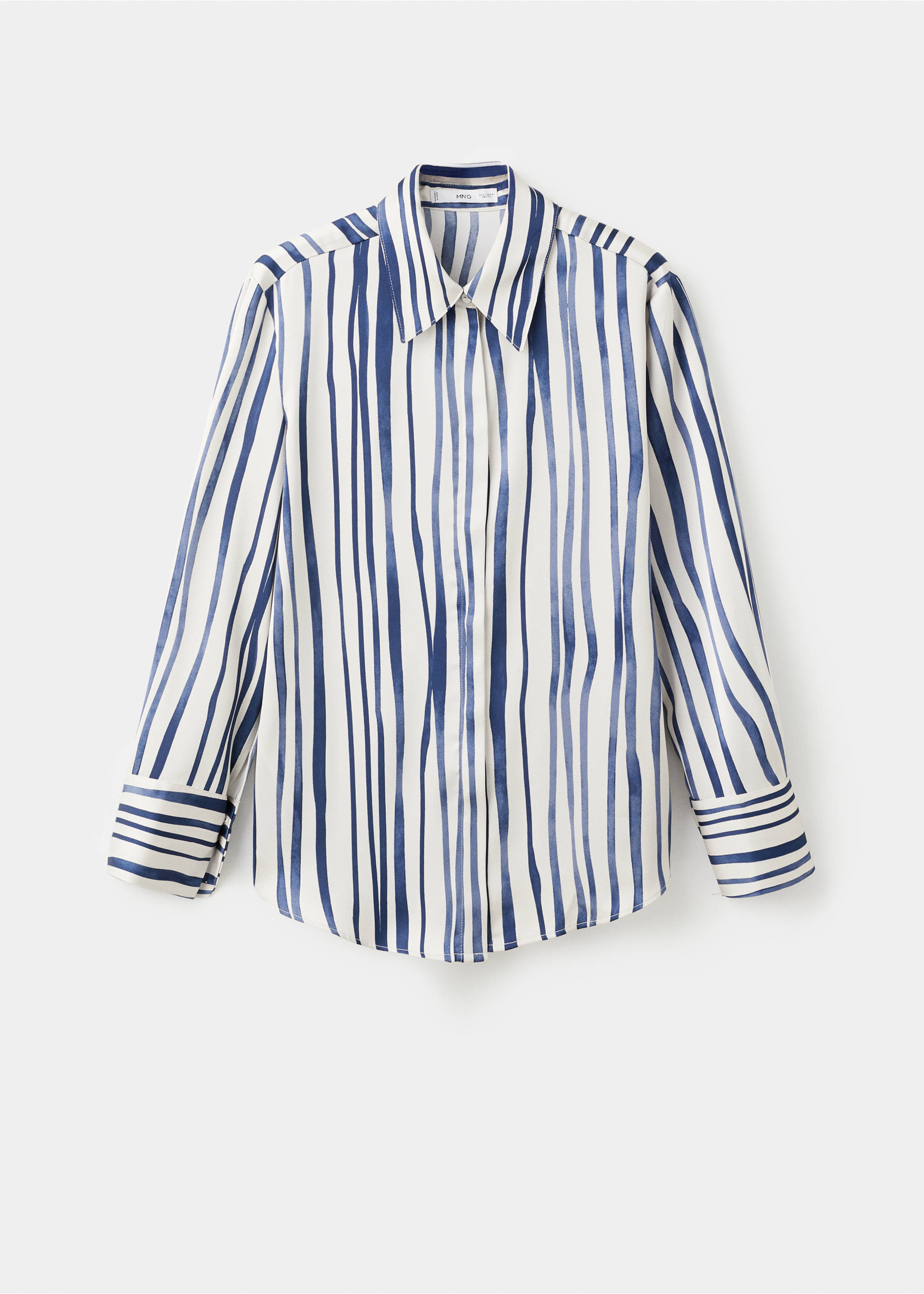 Camisa fluida estampada - Artículo sin modelo, Azul marino. Ref: 27061277-00.