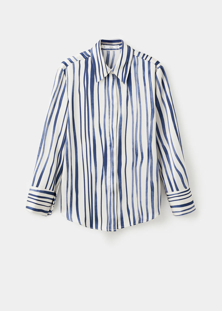 Flowy printed shirt — Navy