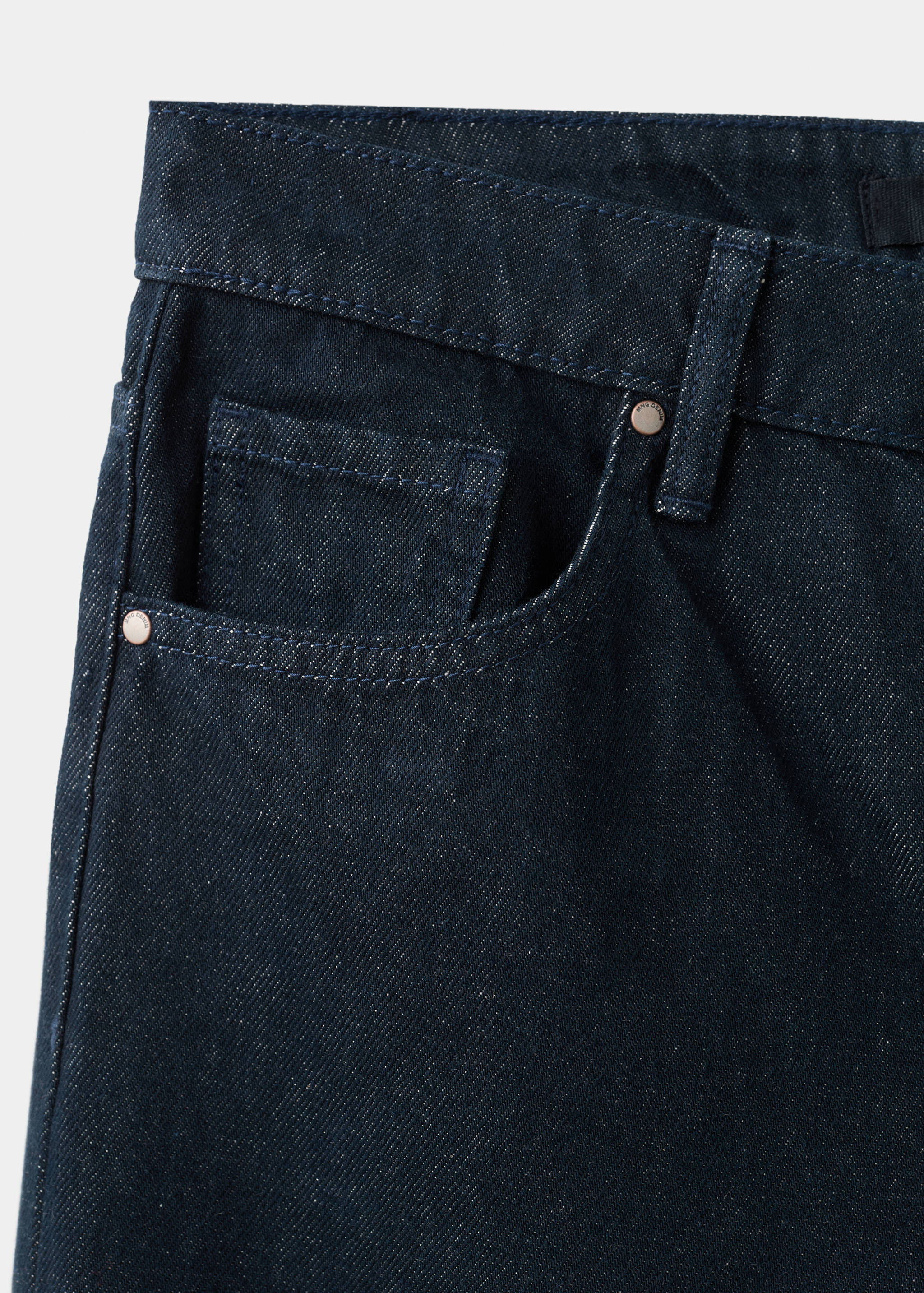 High-rise wide leg rinse-wash jeans - Details of the article 0