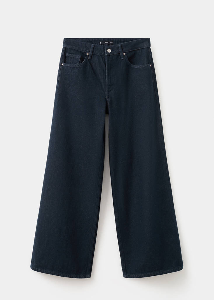 High-rise wide leg rinse-wash jeans — Open Blue
