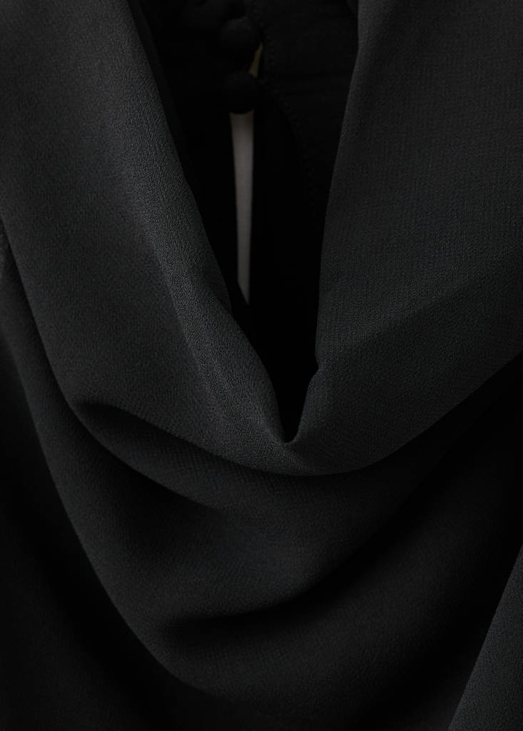 Halter-neck dress with bow — Black