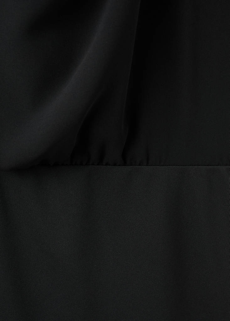 Halter-neck dress with bow — Black