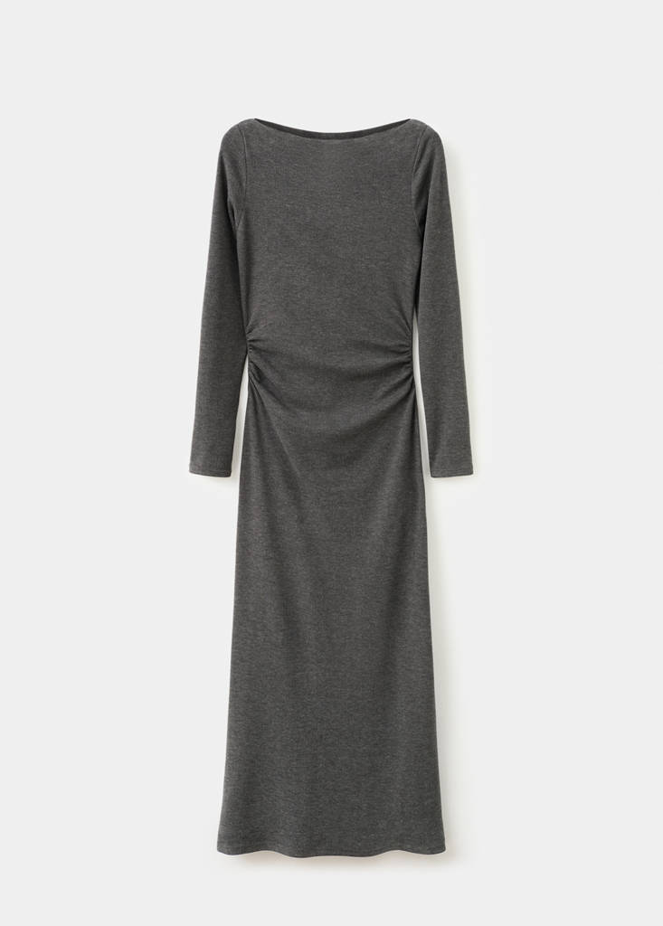 Fitted sweater dress — Grey