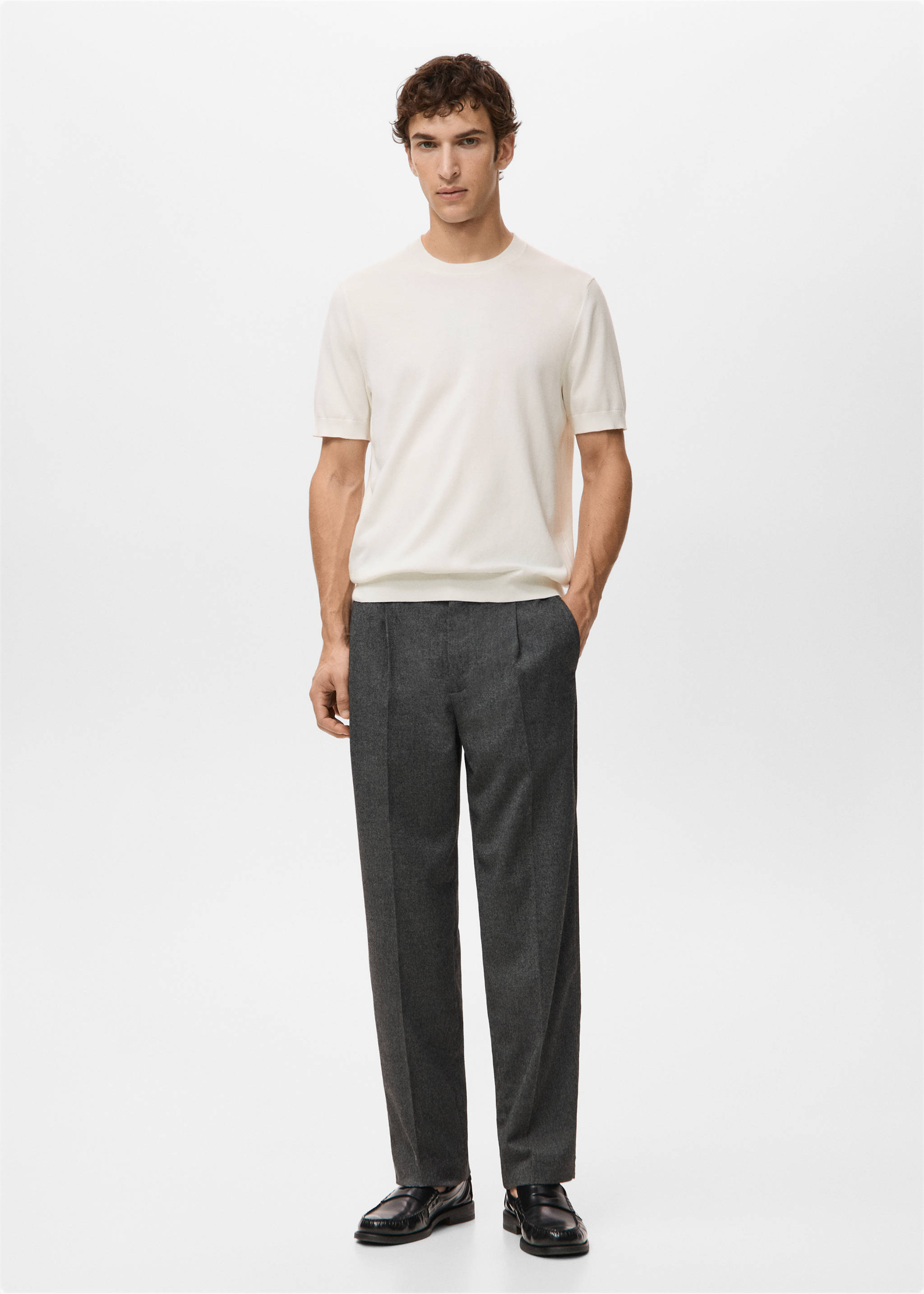 Fine jersey 100% cotton T-shirt - General plane, Off White. Ref: 27061281-00.