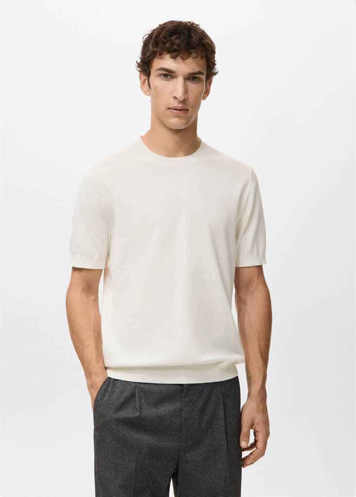 Fine jersey 100% cotton T-shirt — Off White