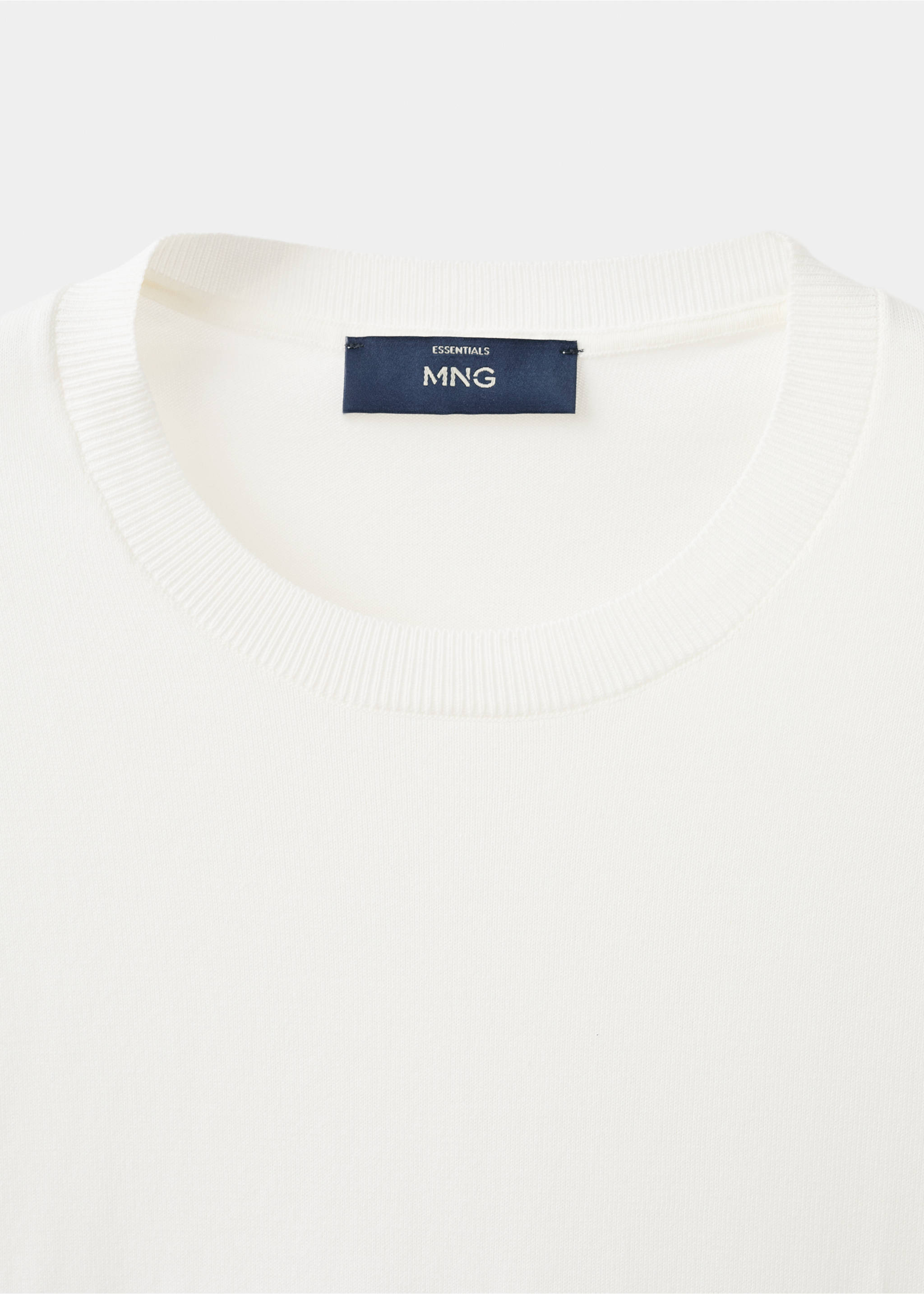 Fine jersey 100% cotton T-shirt - Details of the article 8, Off White. Ref: 27061281-00.