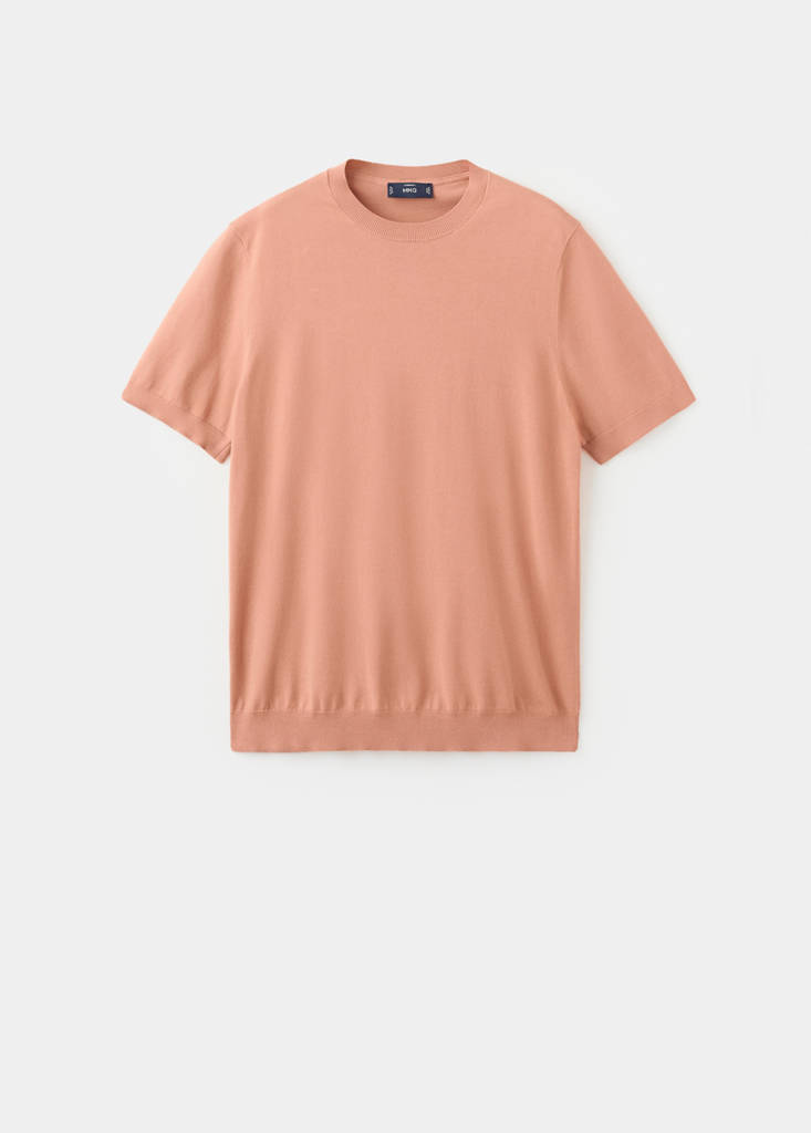 Fine jersey 100% cotton T-shirt — Salmon