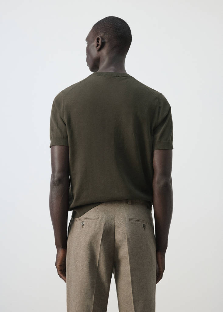 Fine jersey 100% cotton T-shirt — Chocolate