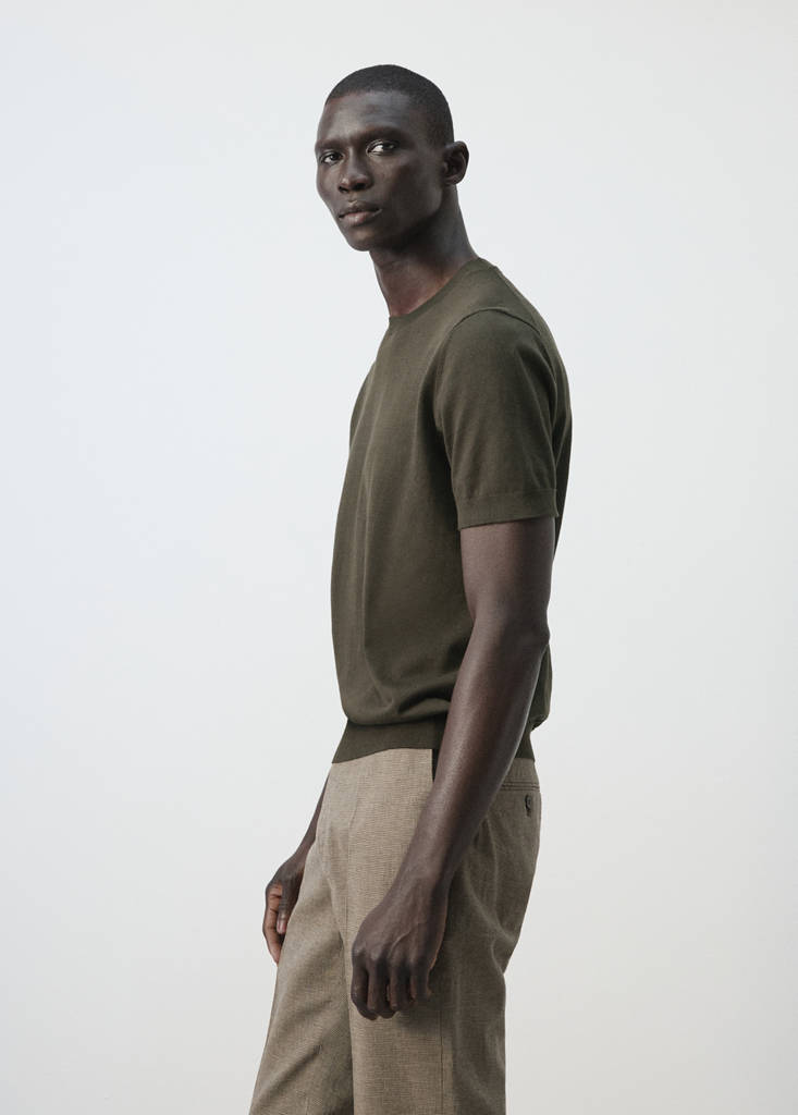 Fine jersey 100% cotton T-shirt — Chocolate