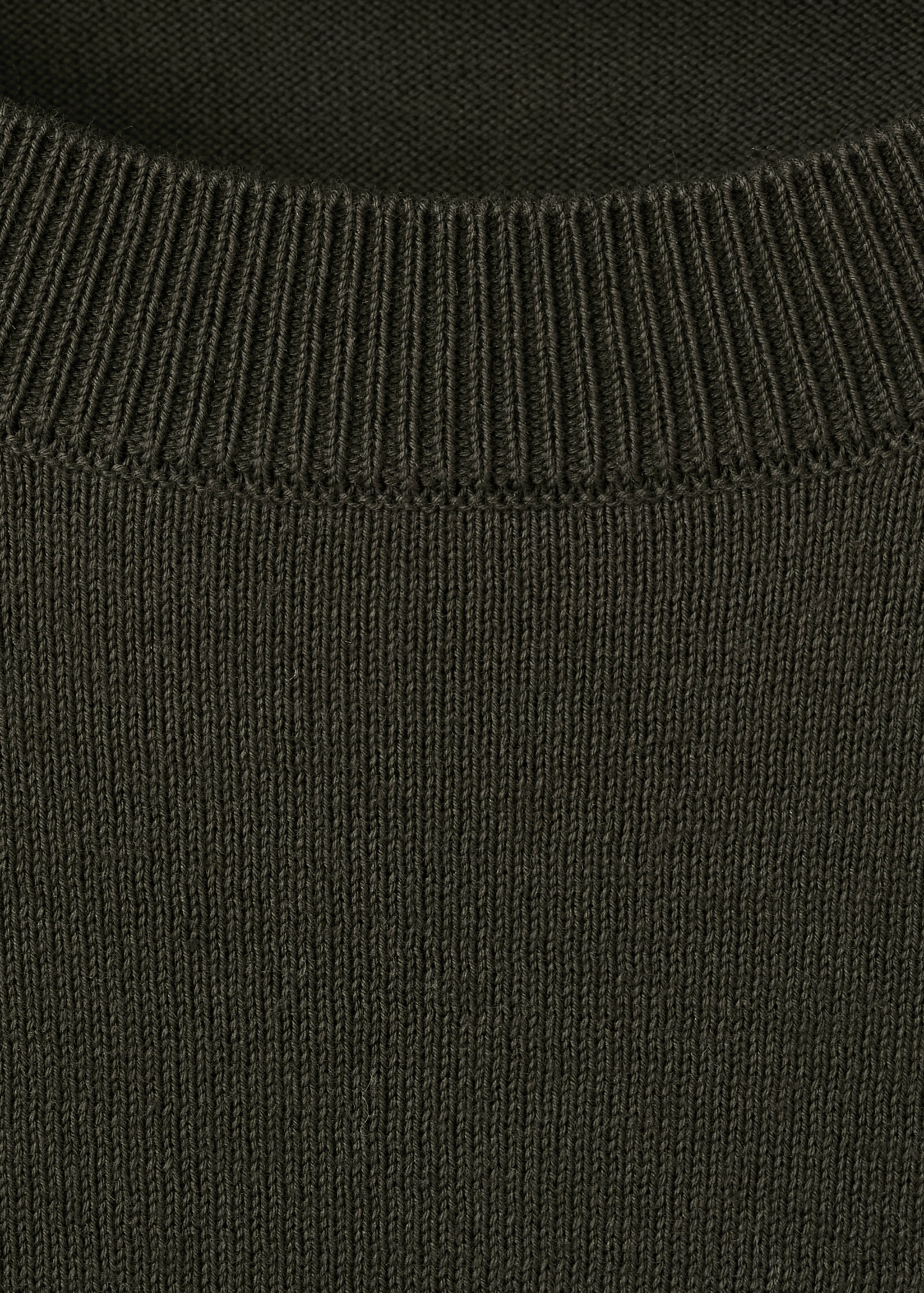 100%纯棉细线针织T恤 - null