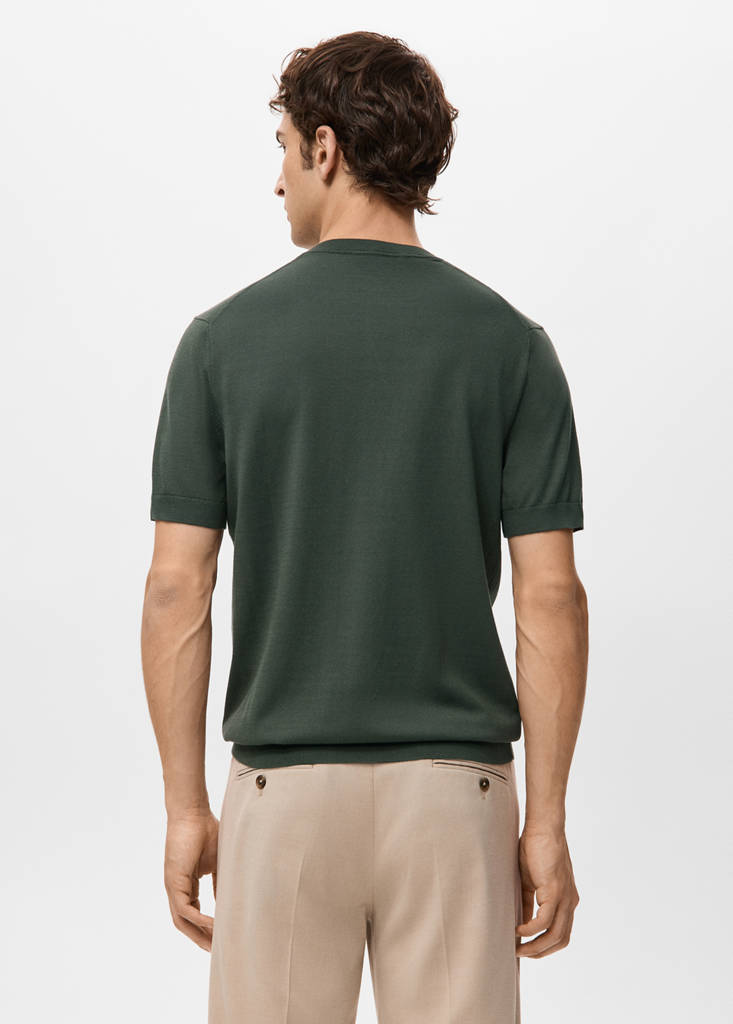 Fine jersey 100% cotton T-shirt — Khaki