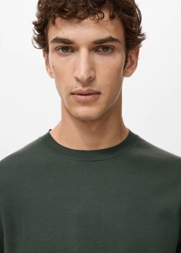Fine jersey 100% cotton T-shirt — Khaki