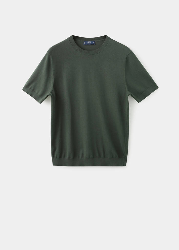 Fine jersey 100% cotton T-shirt — Khaki