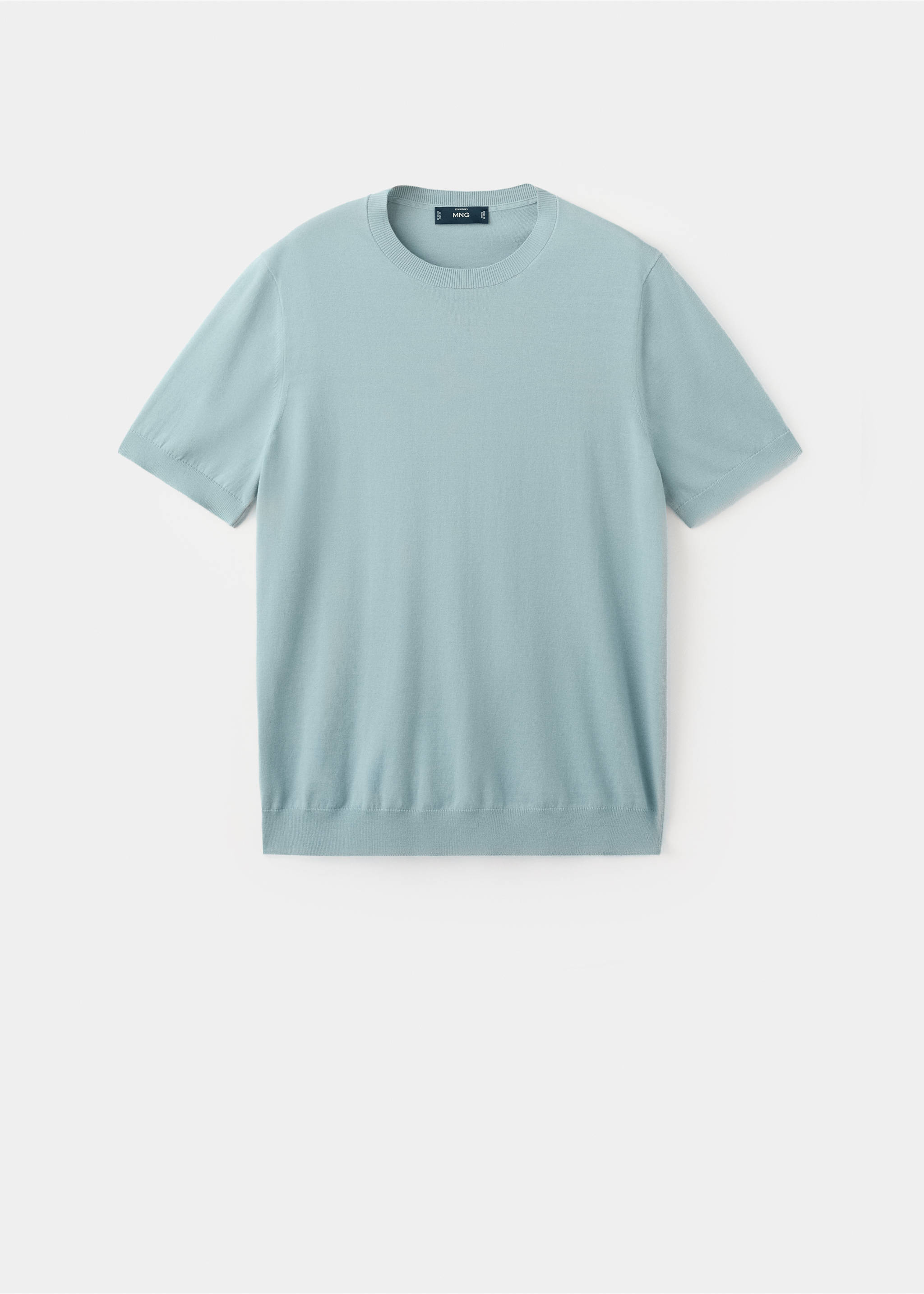 Fine jersey 100% cotton T-shirt - Article without model, Aqua Green. Ref: 27061281-00.