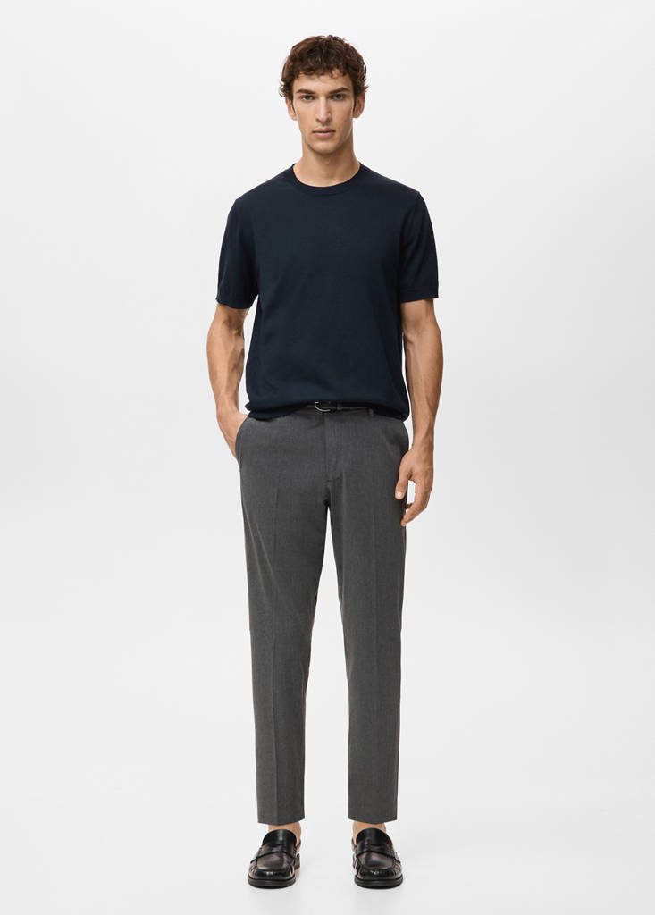 Fine jersey 100% cotton T-shirt — Night Blue