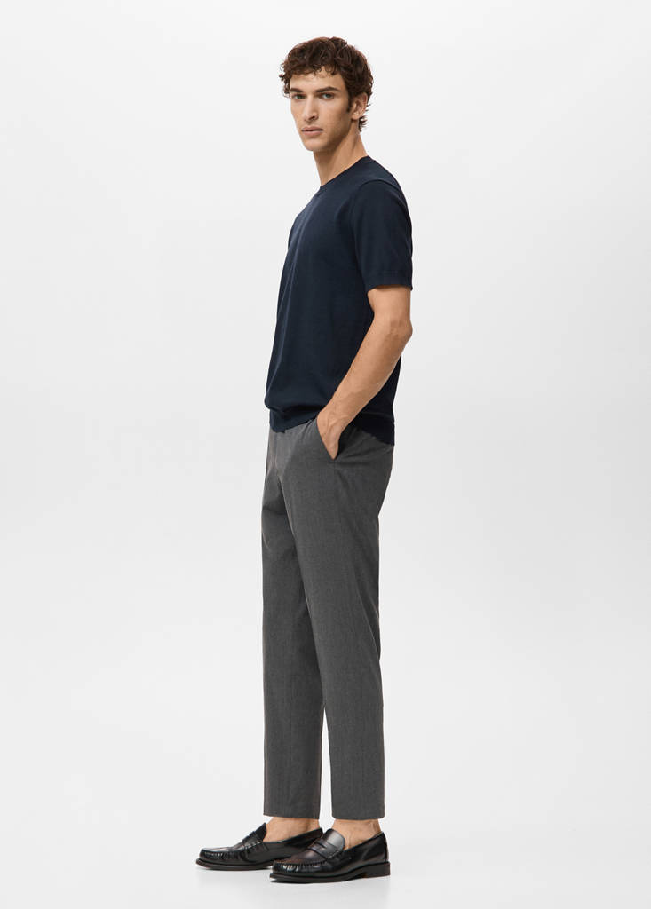 Fine jersey 100% cotton T-shirt — Night Blue