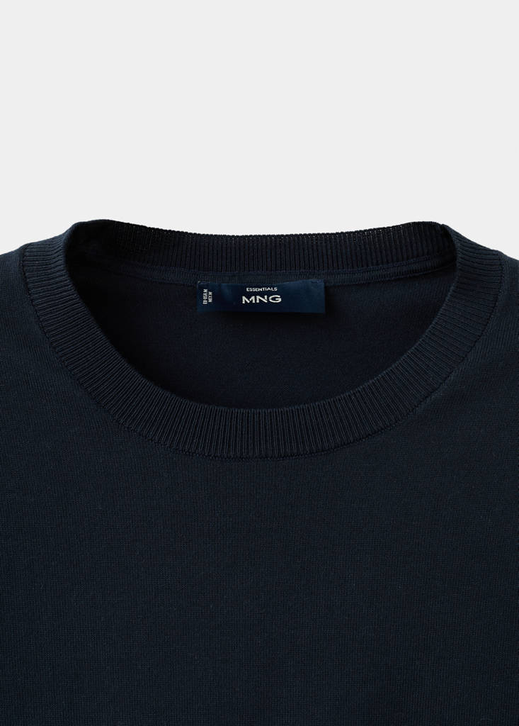 Fine jersey 100% cotton T-shirt — Night Blue