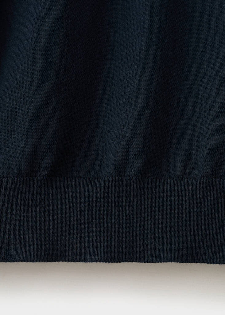Fine jersey 100% cotton T-shirt — Night Blue