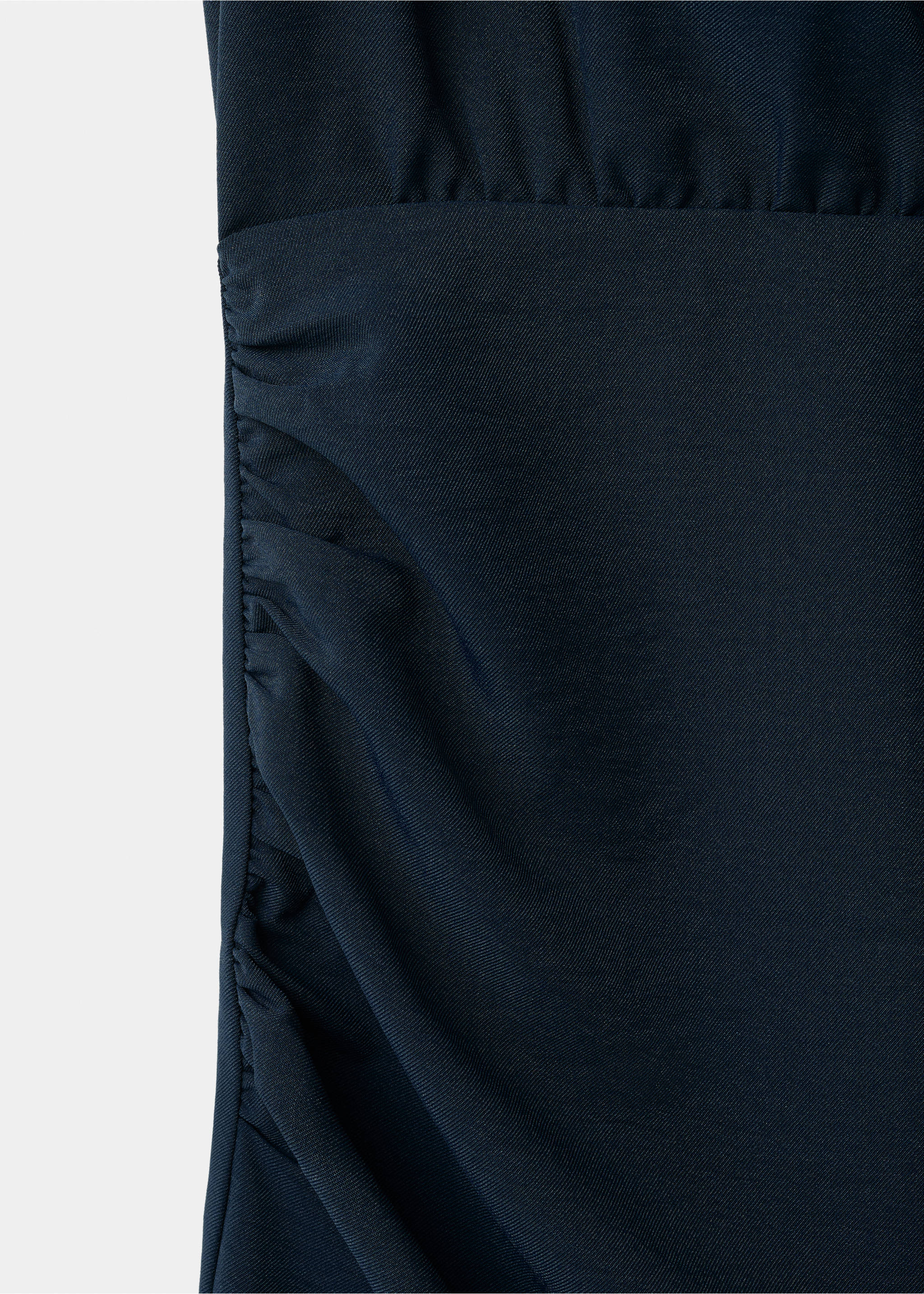 Draped dress with foulard - Details of the article 8, Navy. Ref: 27061283-00.