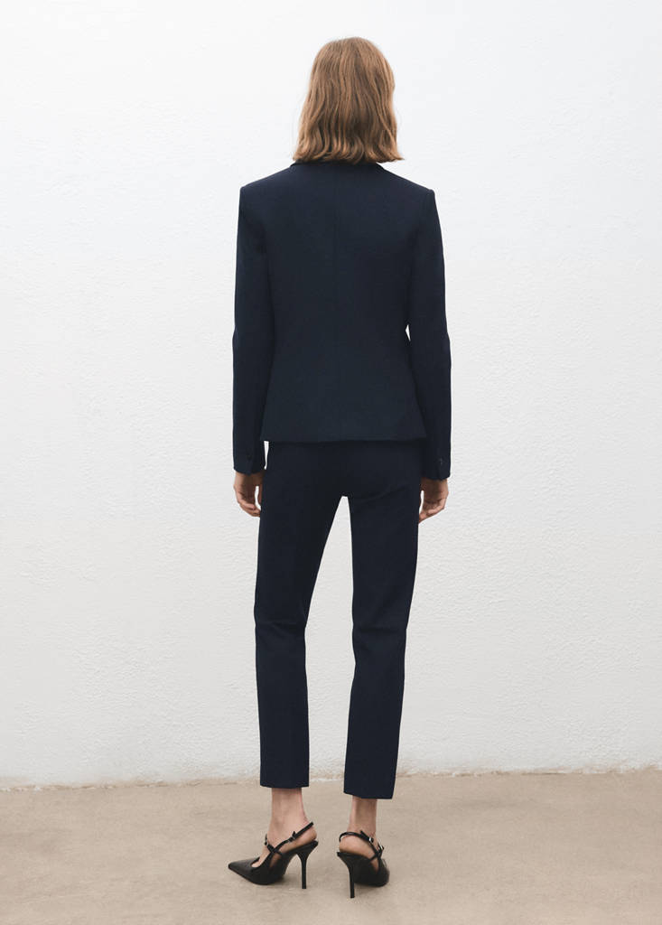 Mid-rise suit trousers — Dark Navy