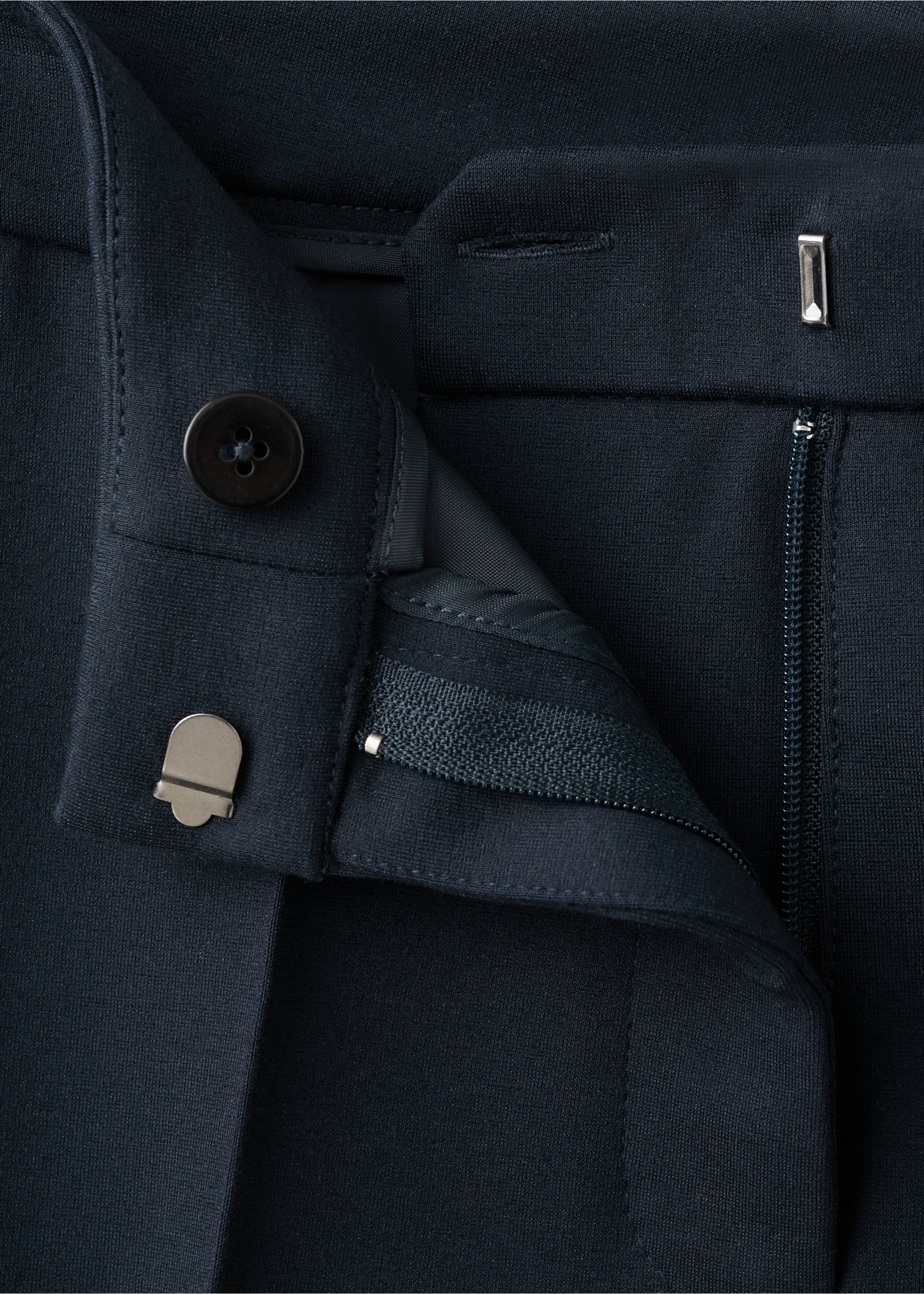 Mid-rise suit trousers - Details of the article 8, Dark Navy. Ref: 27061286-00.