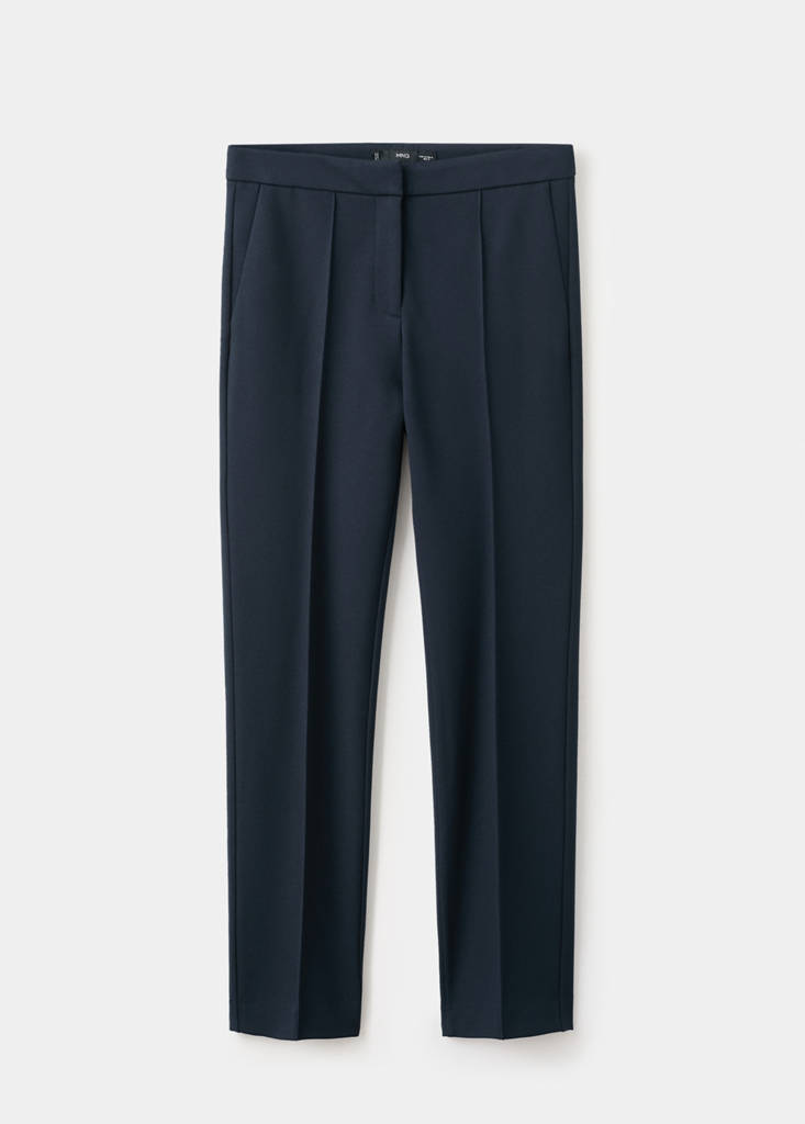 Mid-rise suit trousers — Dark Navy