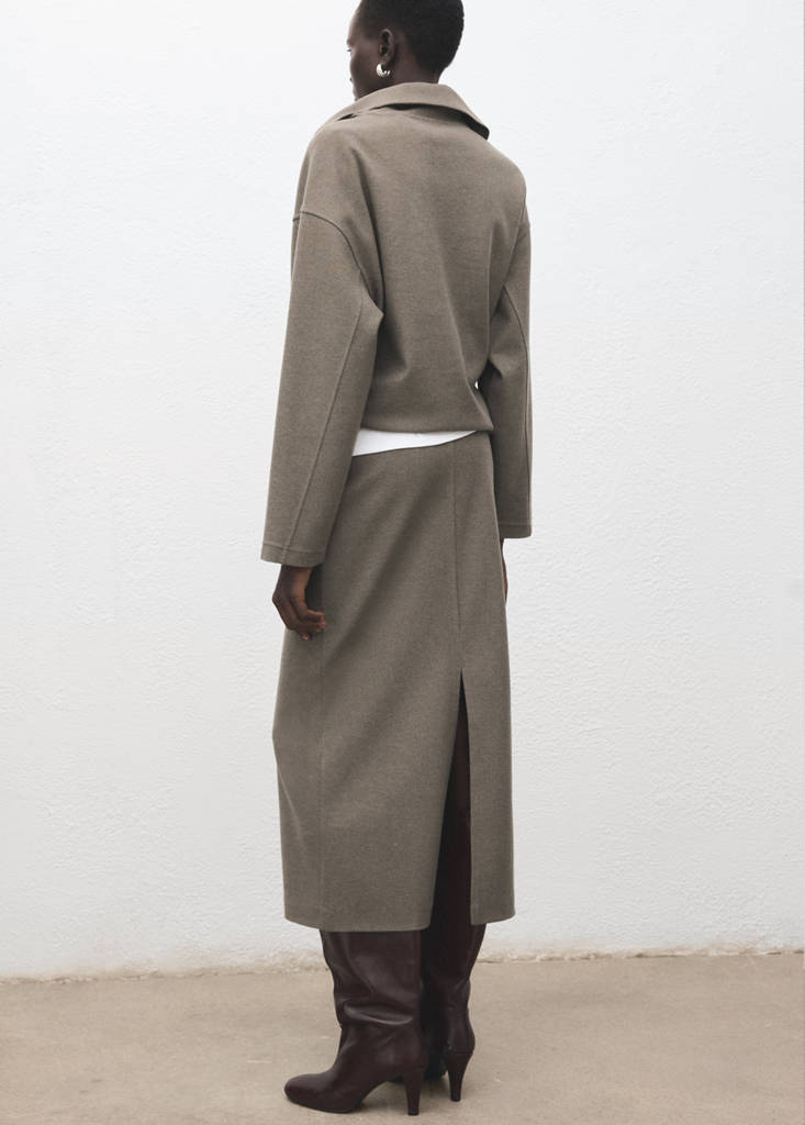 Opening pencil skirt — Medium Brown
