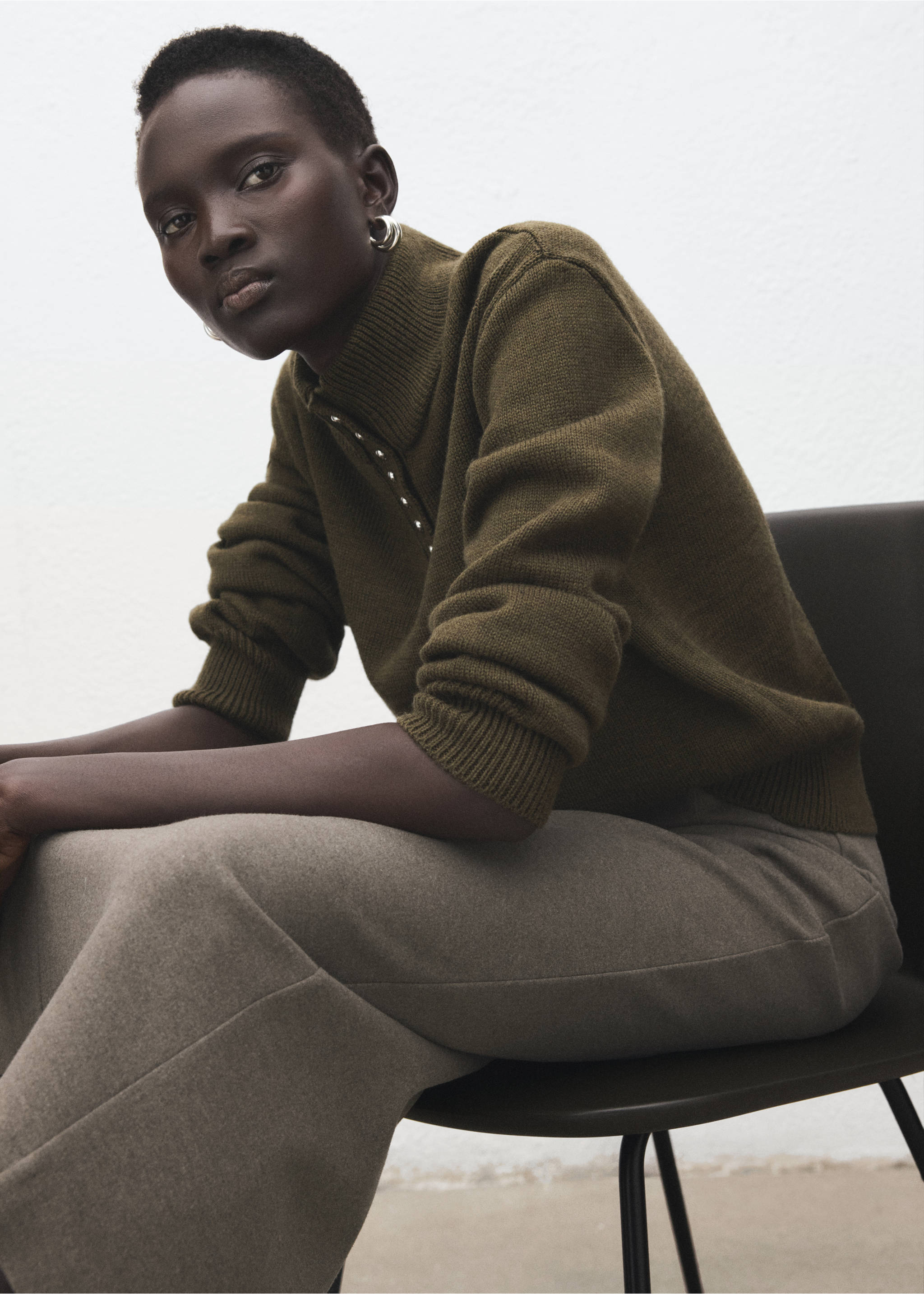 开叉铅笔裙 - null, 中褐色. Ref: 27061287-00.